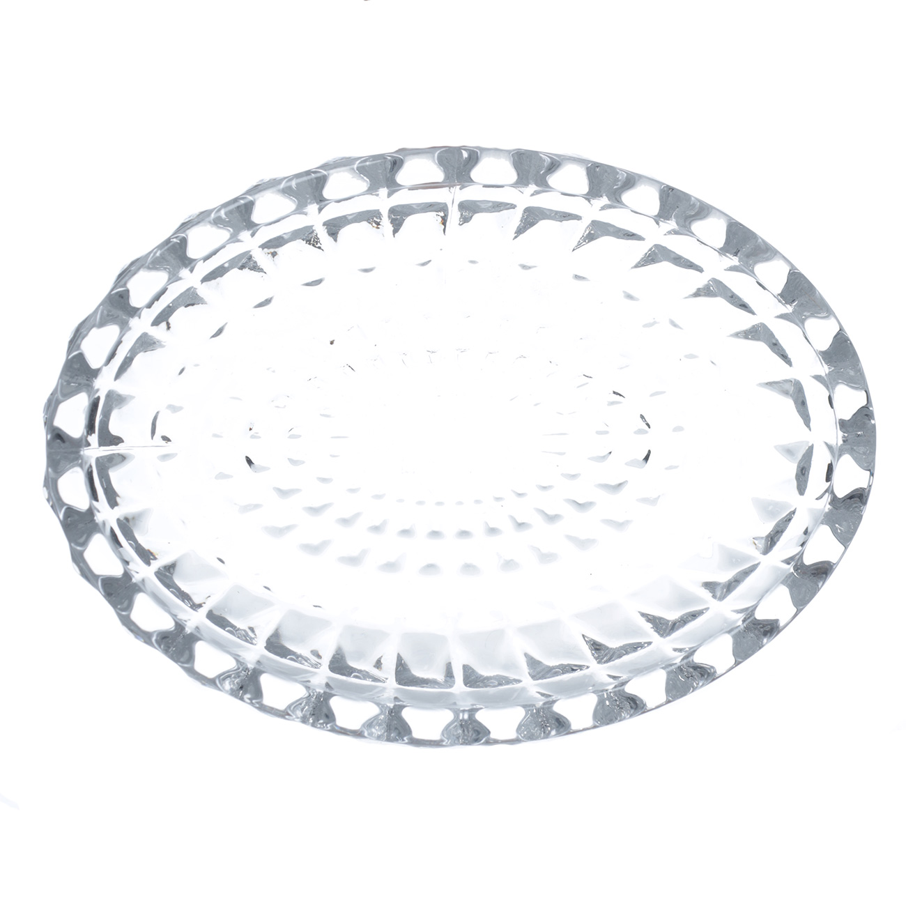 Soap dish, 13x10 cm, glass, oval, Diamond lights изображение № 3