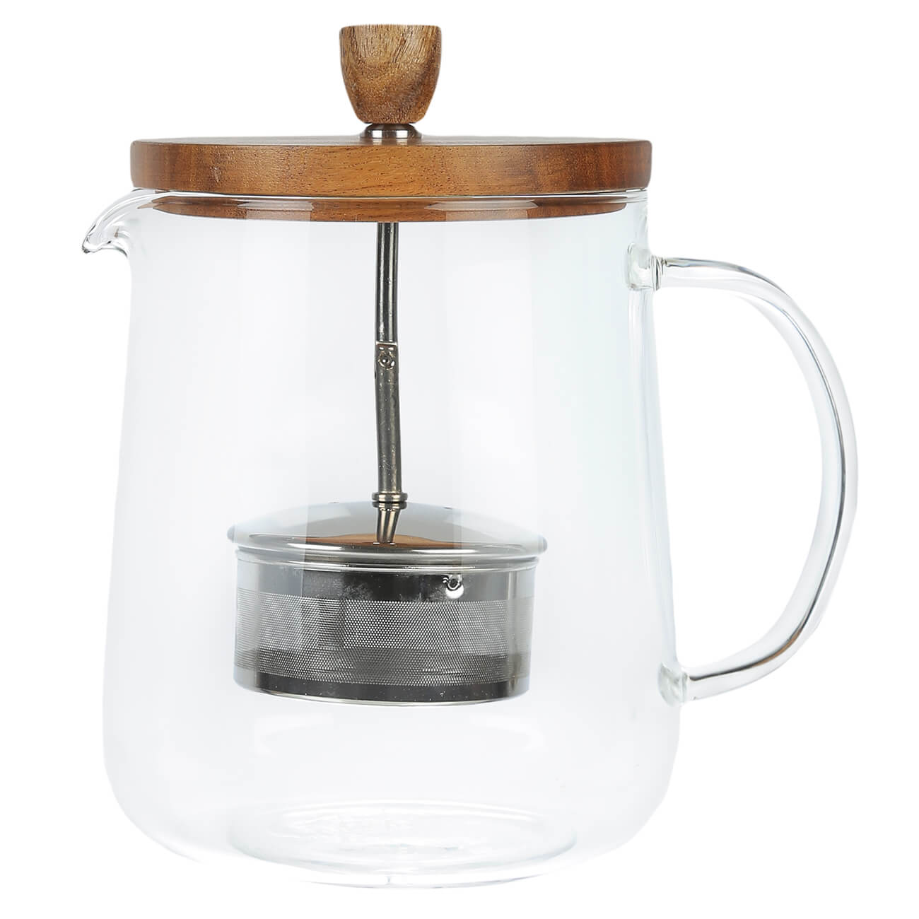 Teapot, 1 l, glass B / wood, Bell изображение № 1