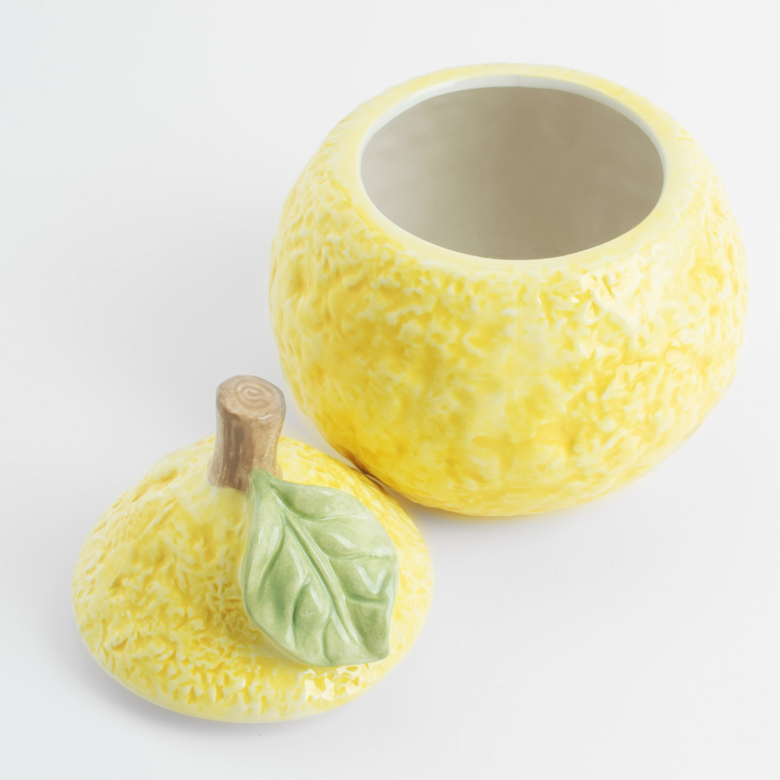 Storage container, 15x18 cm, 1,1 l, ceramic, milk, Lemon, Sicily in bloom изображение № 3