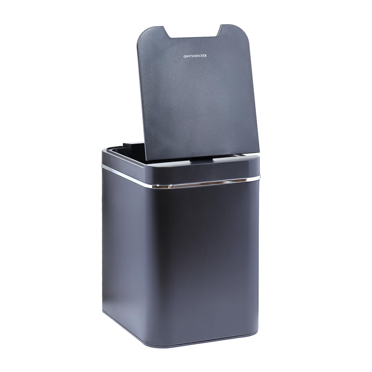 Trash can, 25 L, Sensor bin, metal/plastic, rectangular, black, Style, Sensor Bin изображение № 3