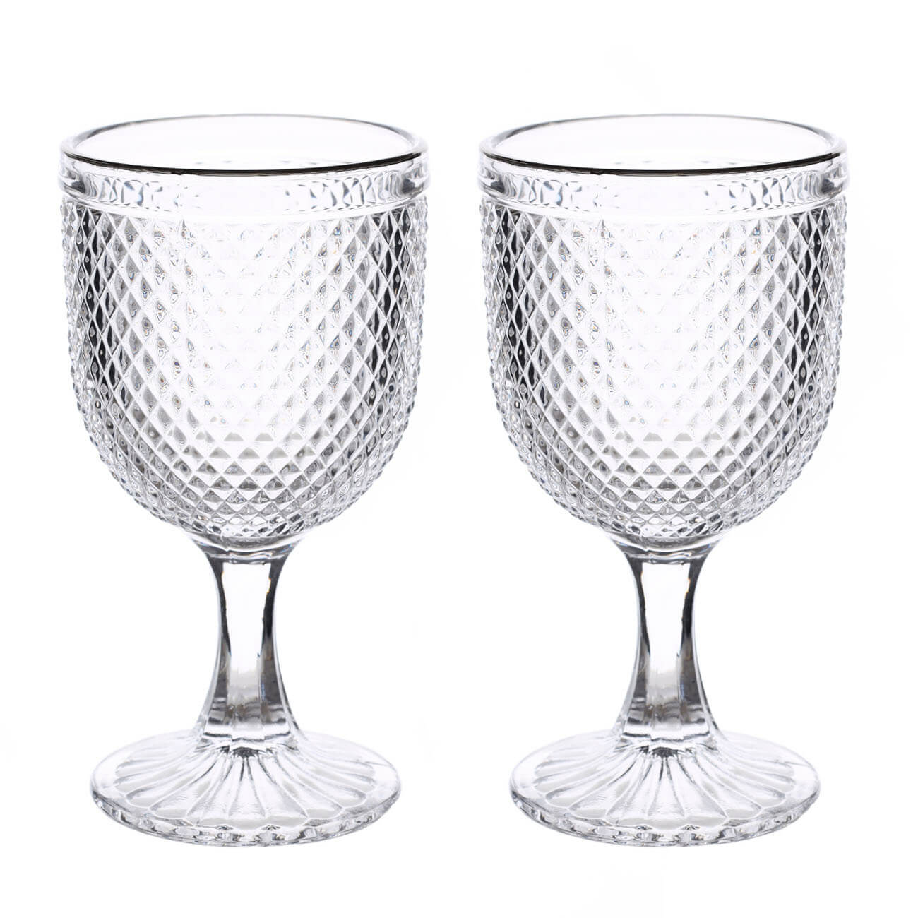 Wine glass, 300 ml, 2 pcs, glass R, with silver edging, Verona silver изображение № 1