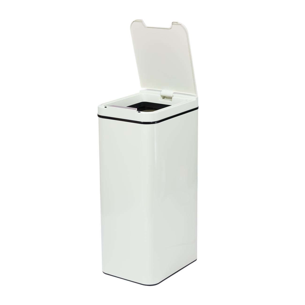 Trash can, 50 L, sensor bin, metal / plastic, rectangular, beige, Style, Sensor Bin изображение № 2