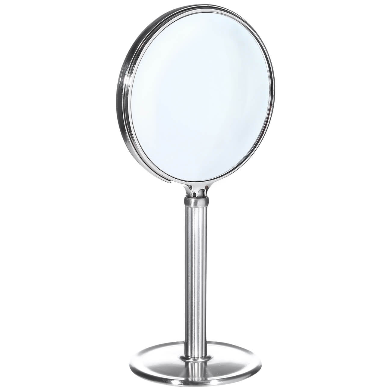Table mirror, 17 cm, double-sided, on a leg, metal, round, Fantastic изображение № 1