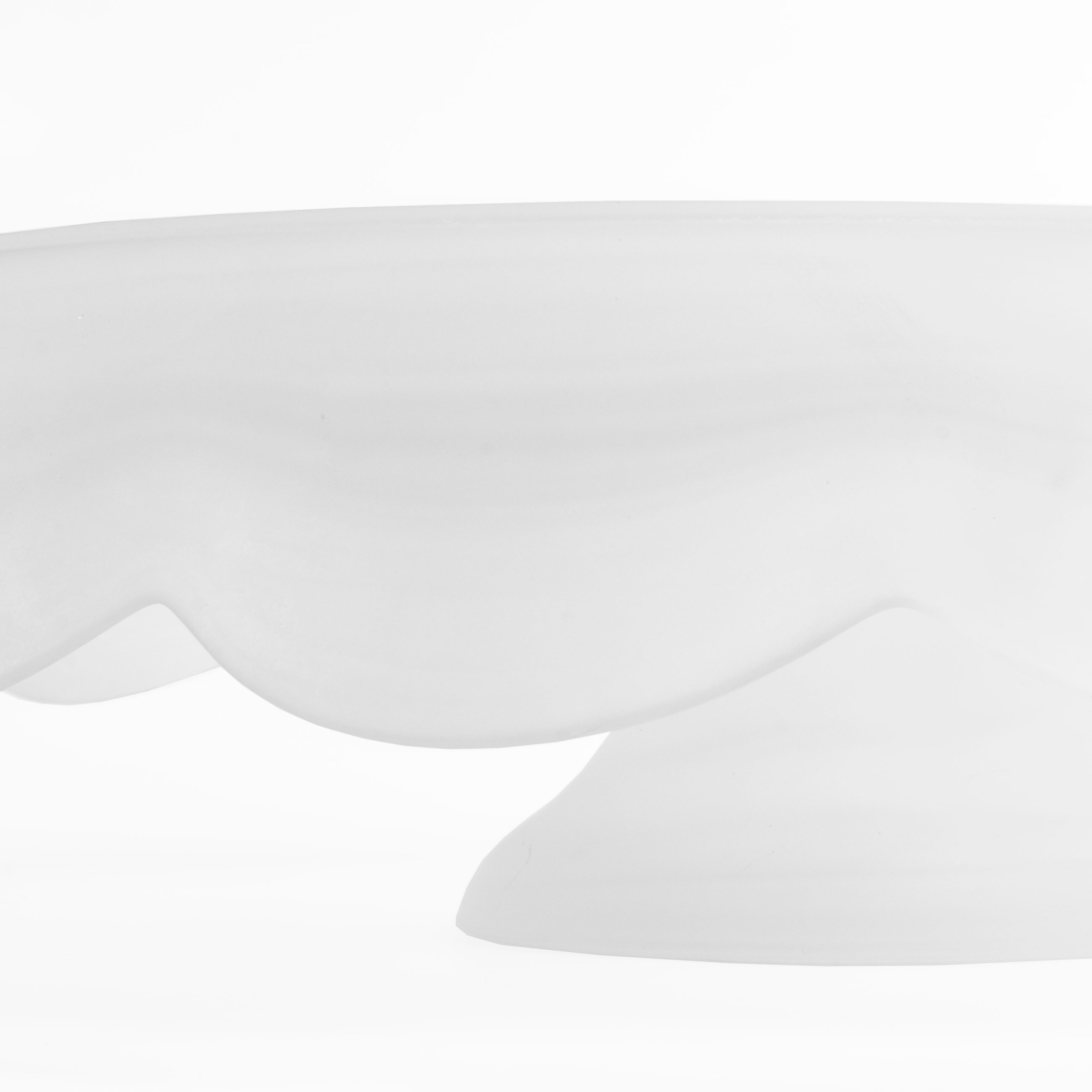 Dish on a leg, 28x9 cm, glass, frosted, Matte wave изображение № 4