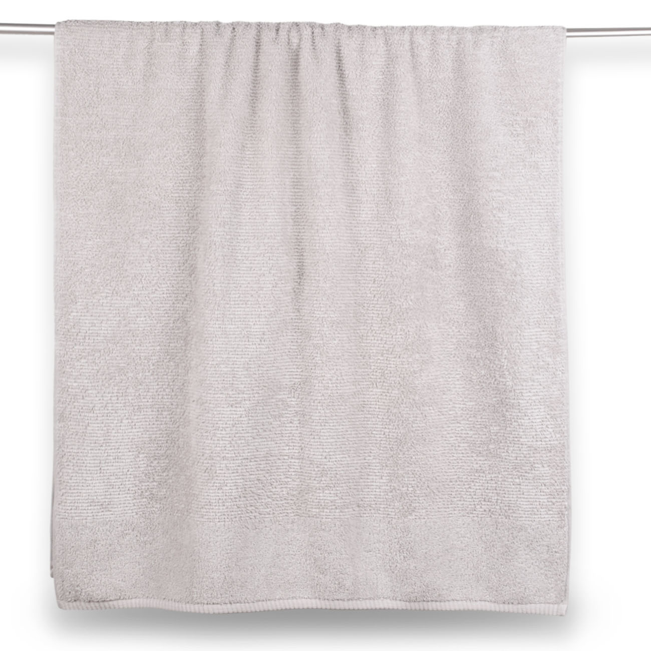 Towel, 70x140 cm, cotton, light gray, Terry cotton изображение № 3