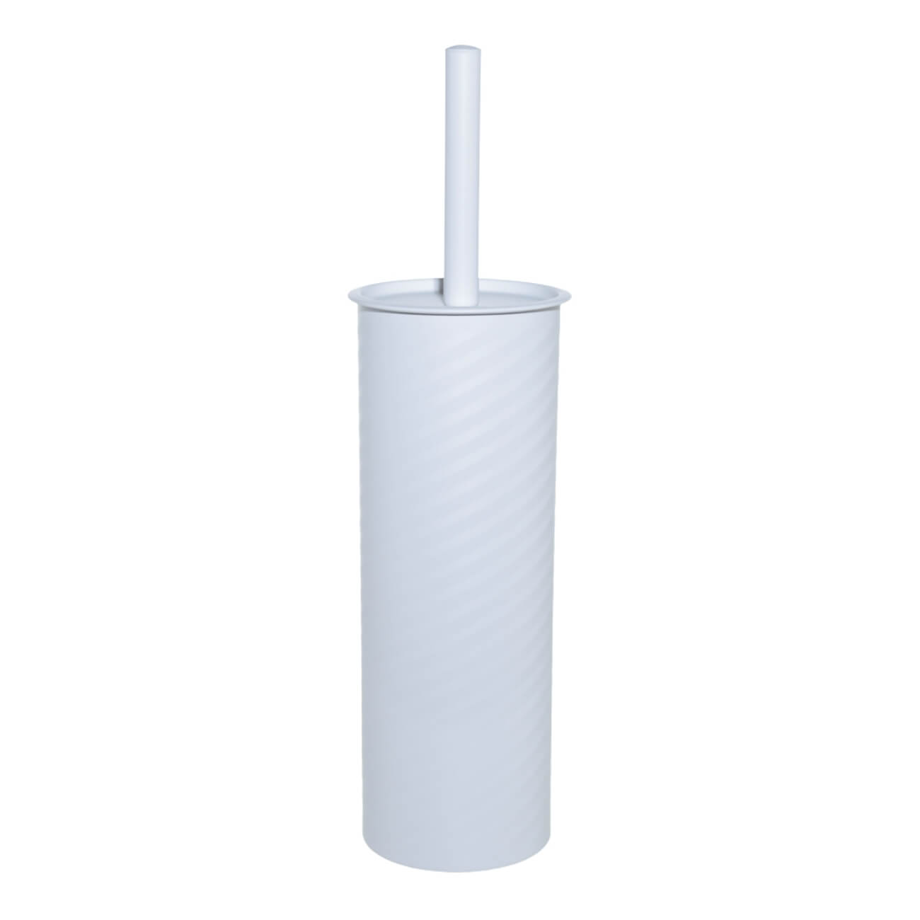 Toilet brush, 28.5 cm, with stand, plastic / metal, matt white, Zephyr изображение № 1