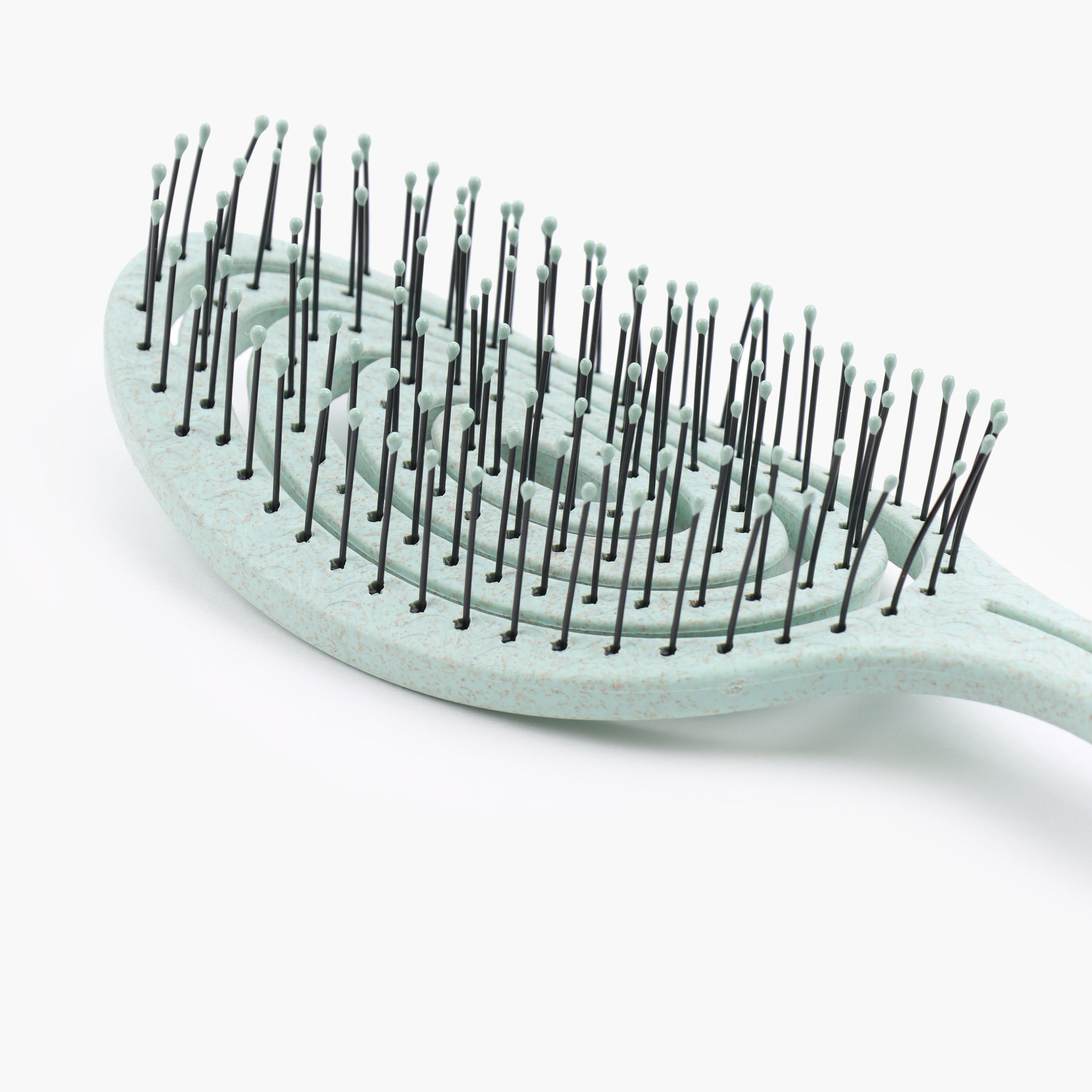 Hair massage comb, 22 cm, vegetable fiber / plastic, green-blue, Zipo изображение № 4