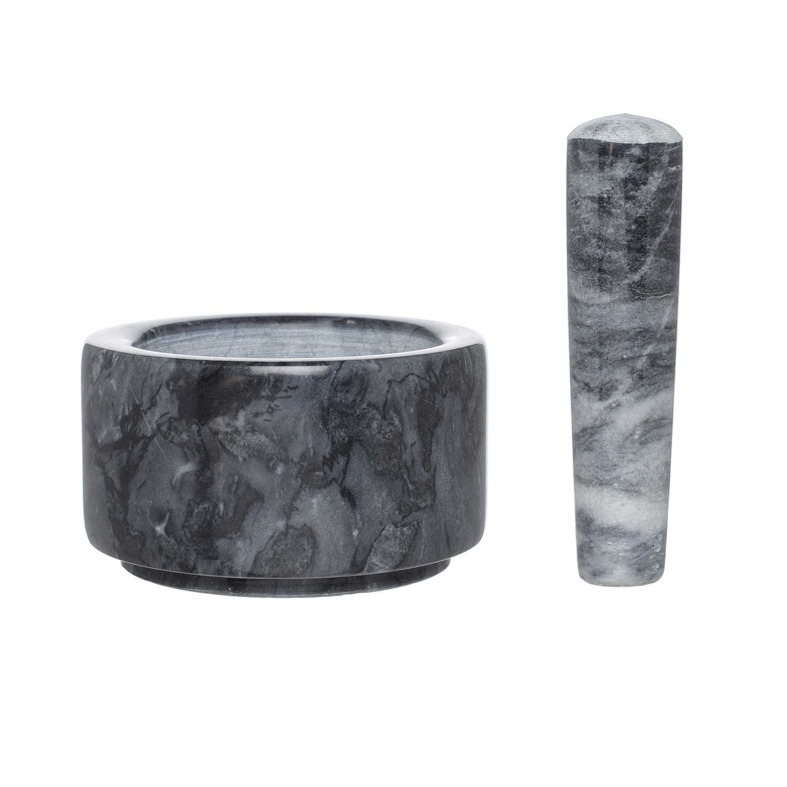 Spice mortar, 11 cm, with pestle, marble, Black, Marble изображение № 2