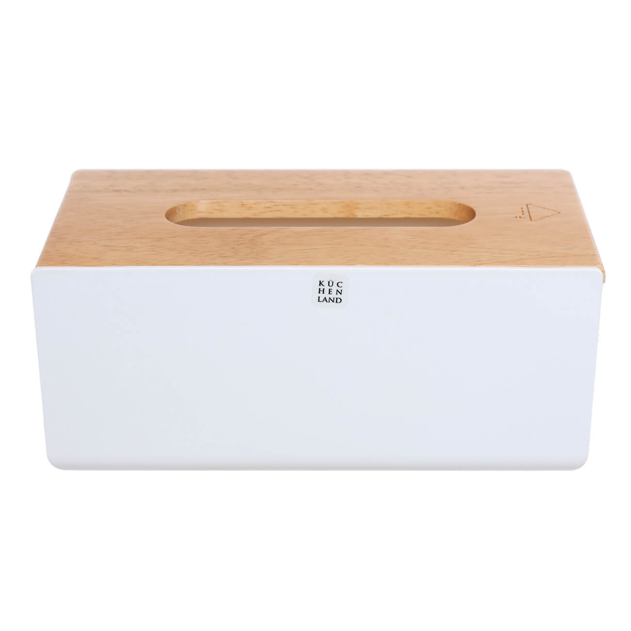 Paper napkin box, 23x13 cm, plastic / rubber wood, White, White style изображение № 1