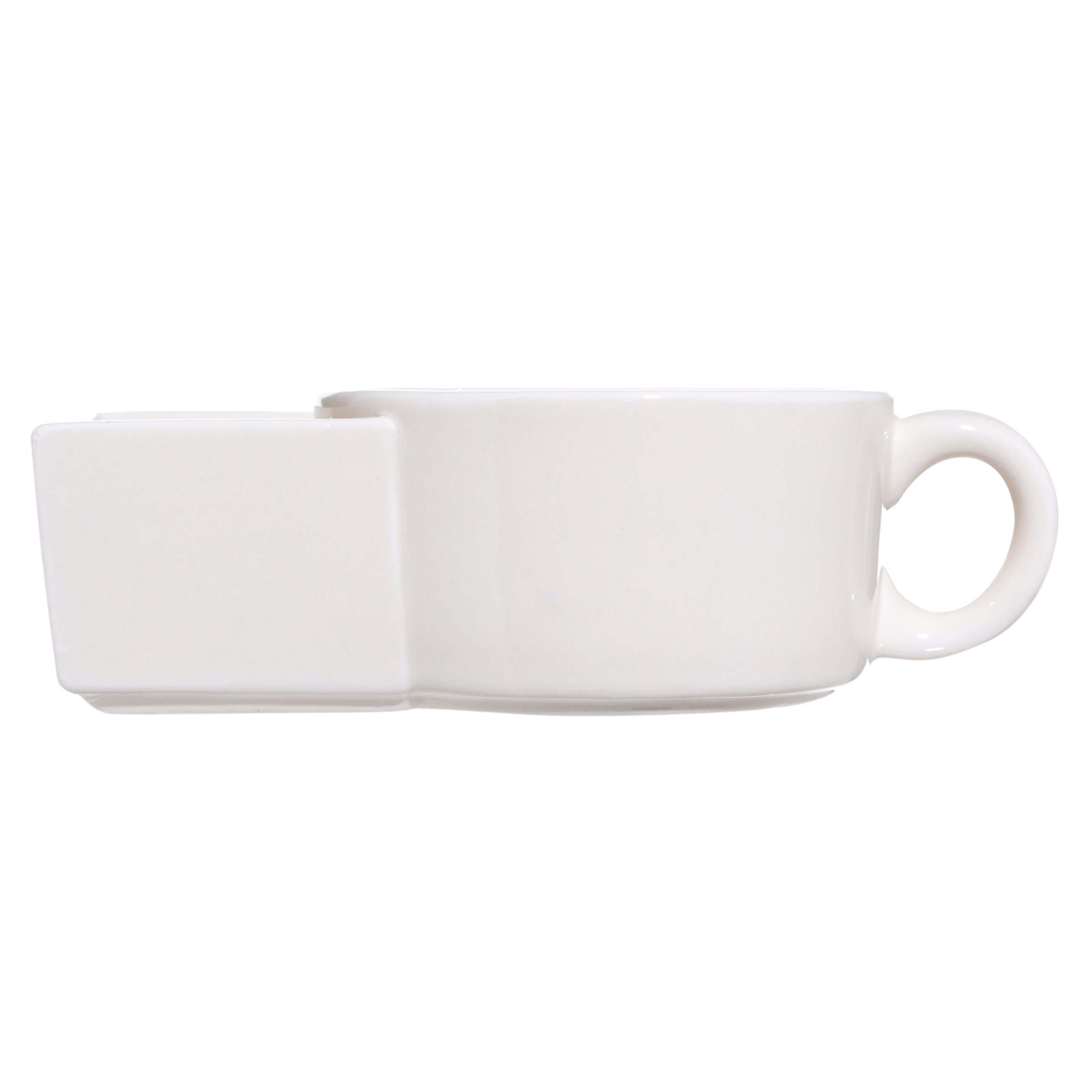 Snack bowl, 19x6 cm, 2 units, with handle, ceramic, milk, Light kitchen изображение № 3