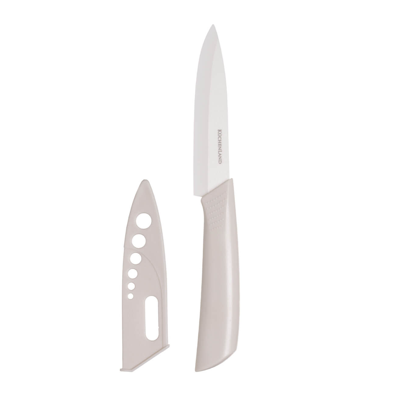 Slicing knife, 13 cm, with case, ceramic / plastic, milk, Regular изображение № 1