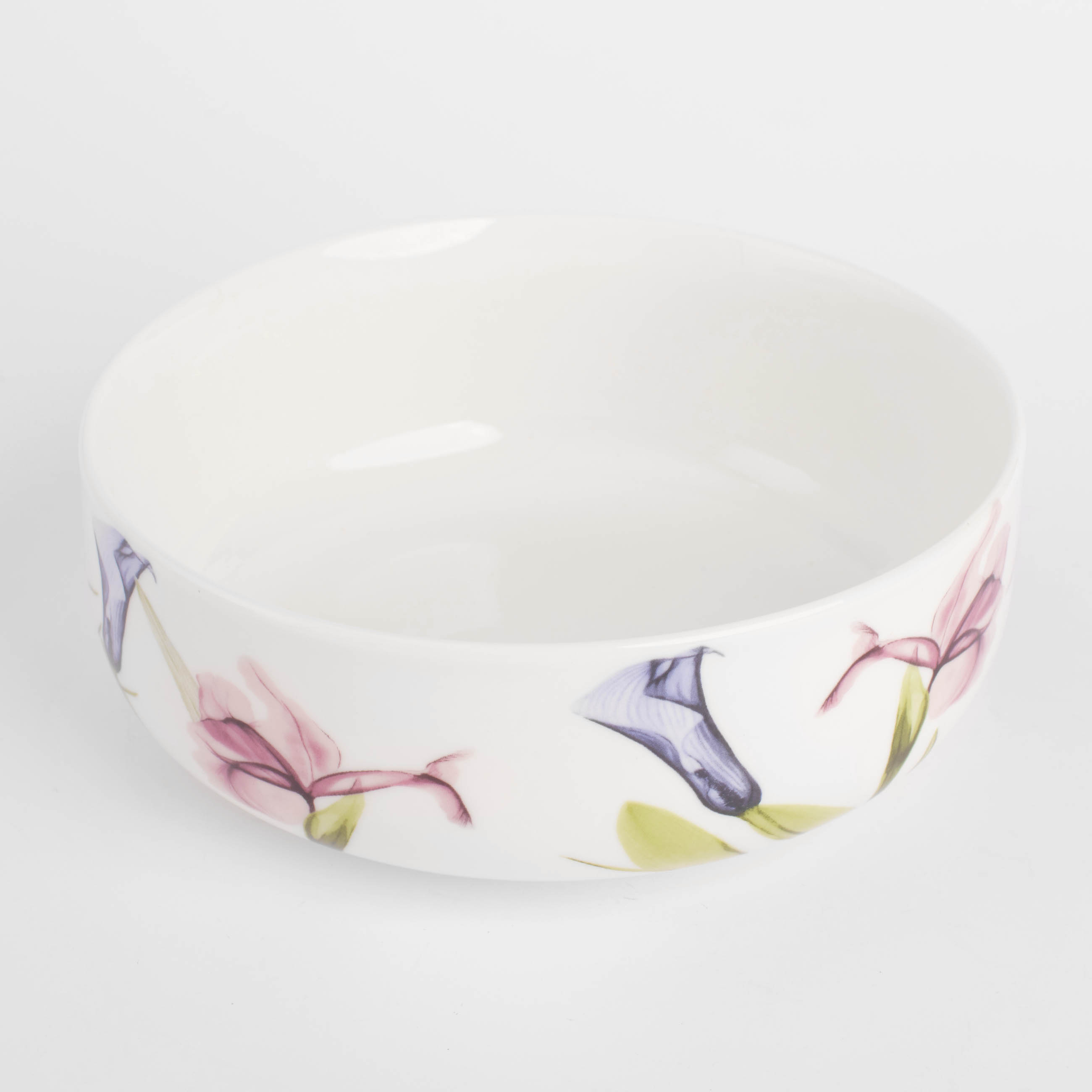 Salad bowl, 16x6 cm, 700 ml, porcelain N, white, Pastel flowers изображение № 3