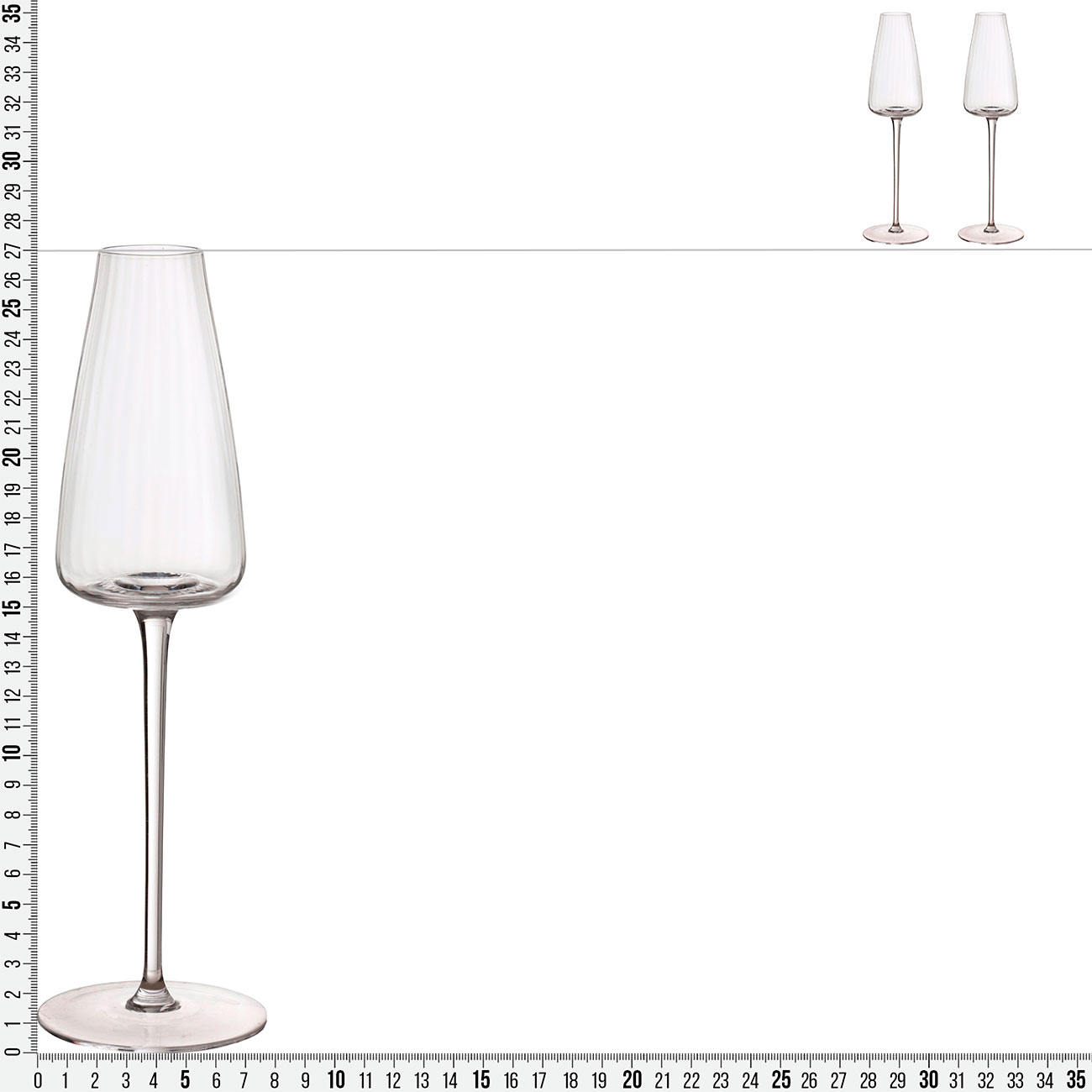 Champagne glass, 270 ml, 2 pcs, glass, Sorento R изображение № 3