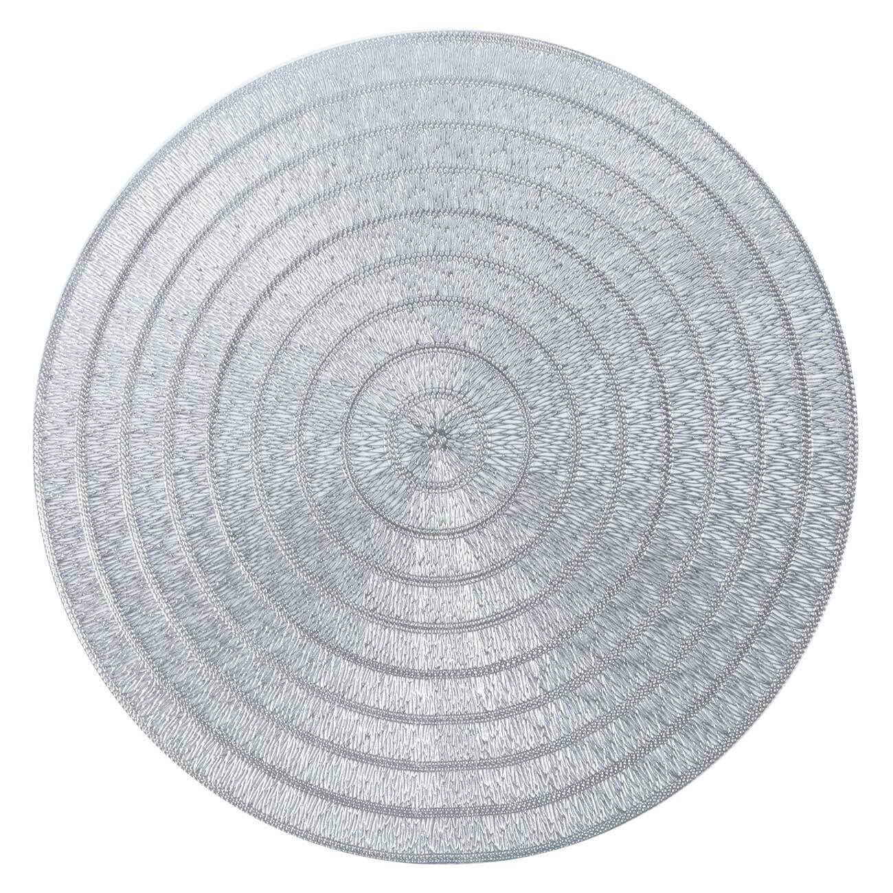 Napkin for appliances, 38 cm, PVC, round, silver, Patterns, Azhur изображение № 1