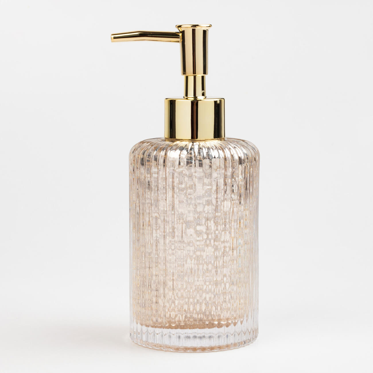 Liquid soap dispenser, 240 ml, glass / plastic, golden, Diana изображение № 1