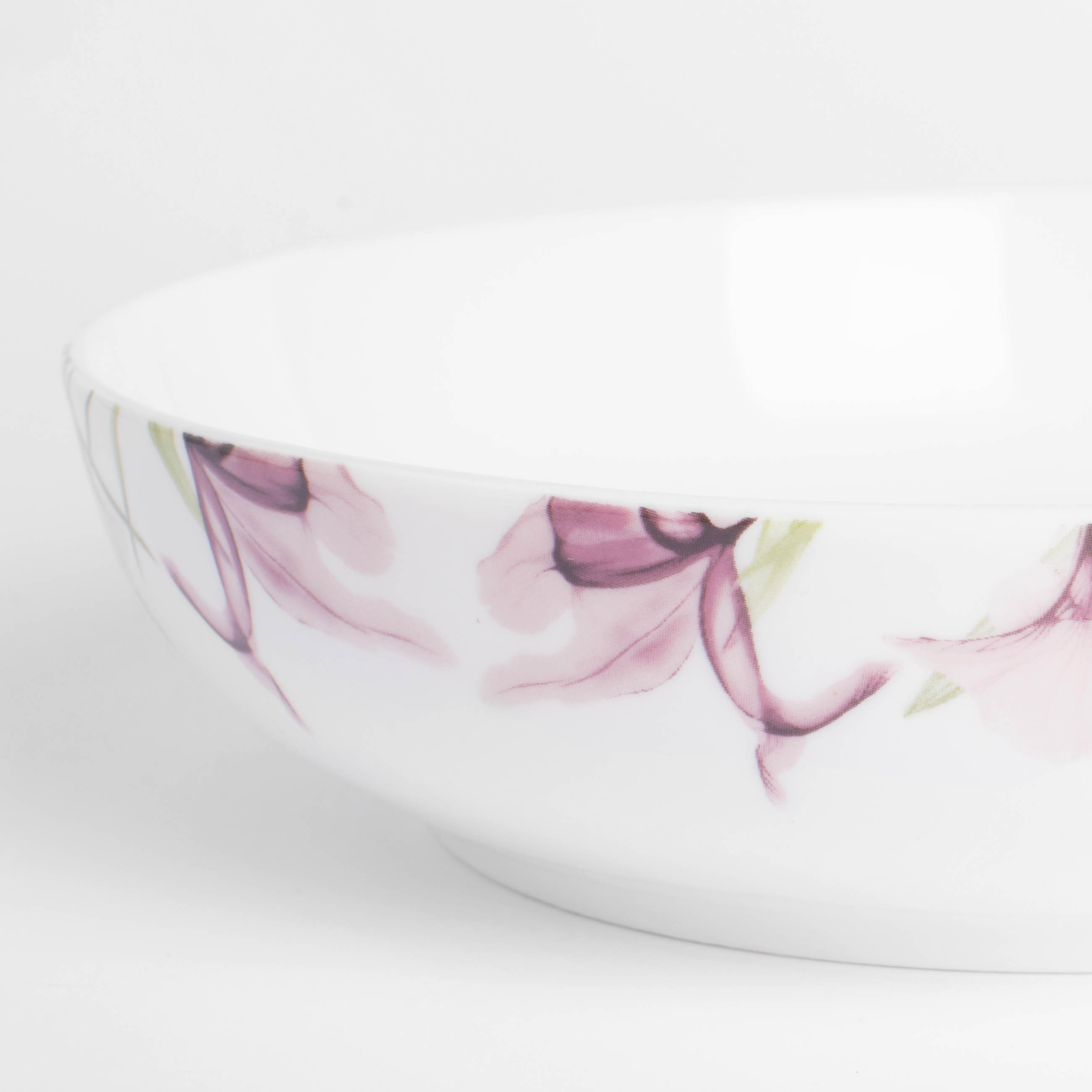 Soup plate, 20x6 cm, porcelain N, white, Pastel flowers изображение № 5