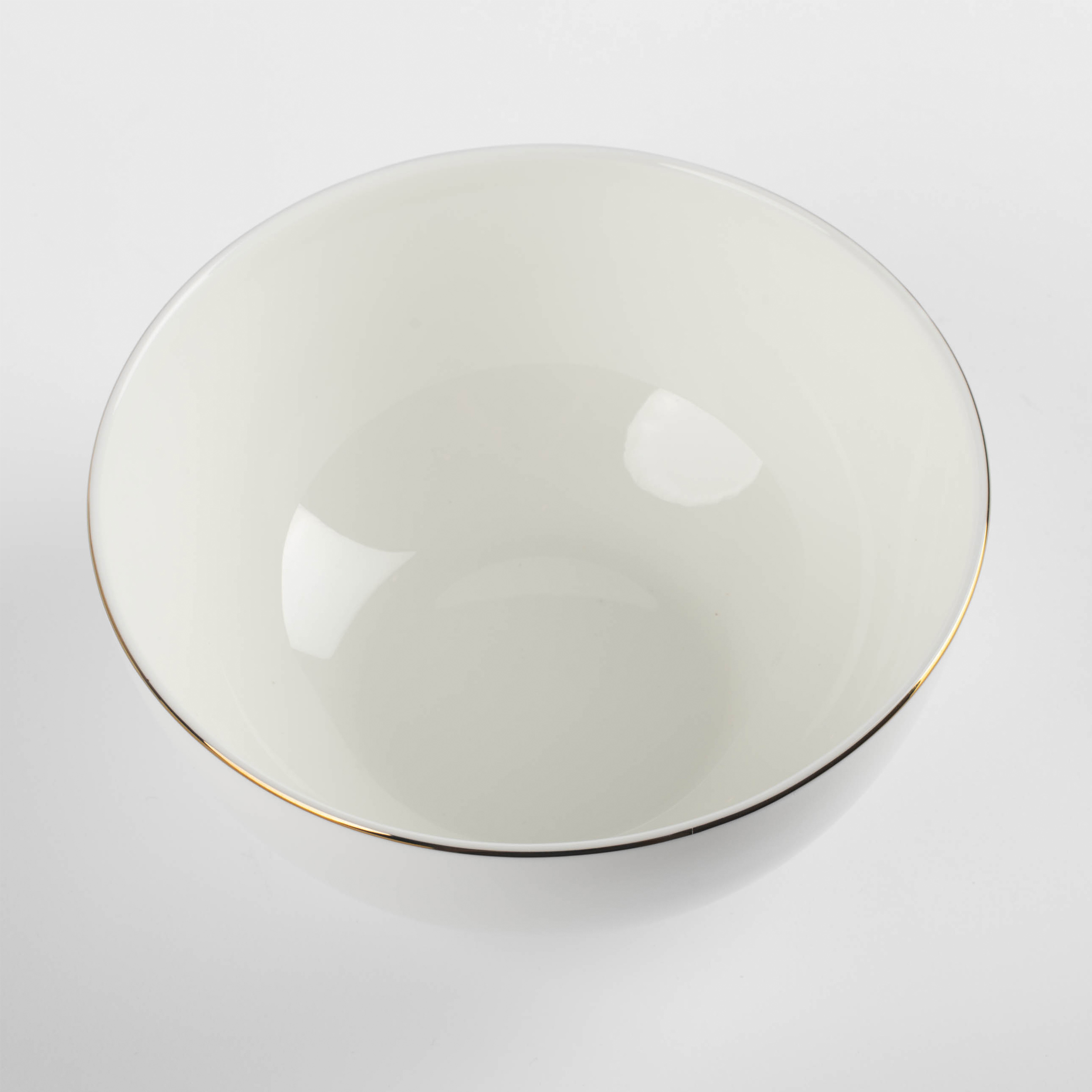 Salad bowl, 15x7 cm, porcelain F, white, Ideal gold изображение № 3