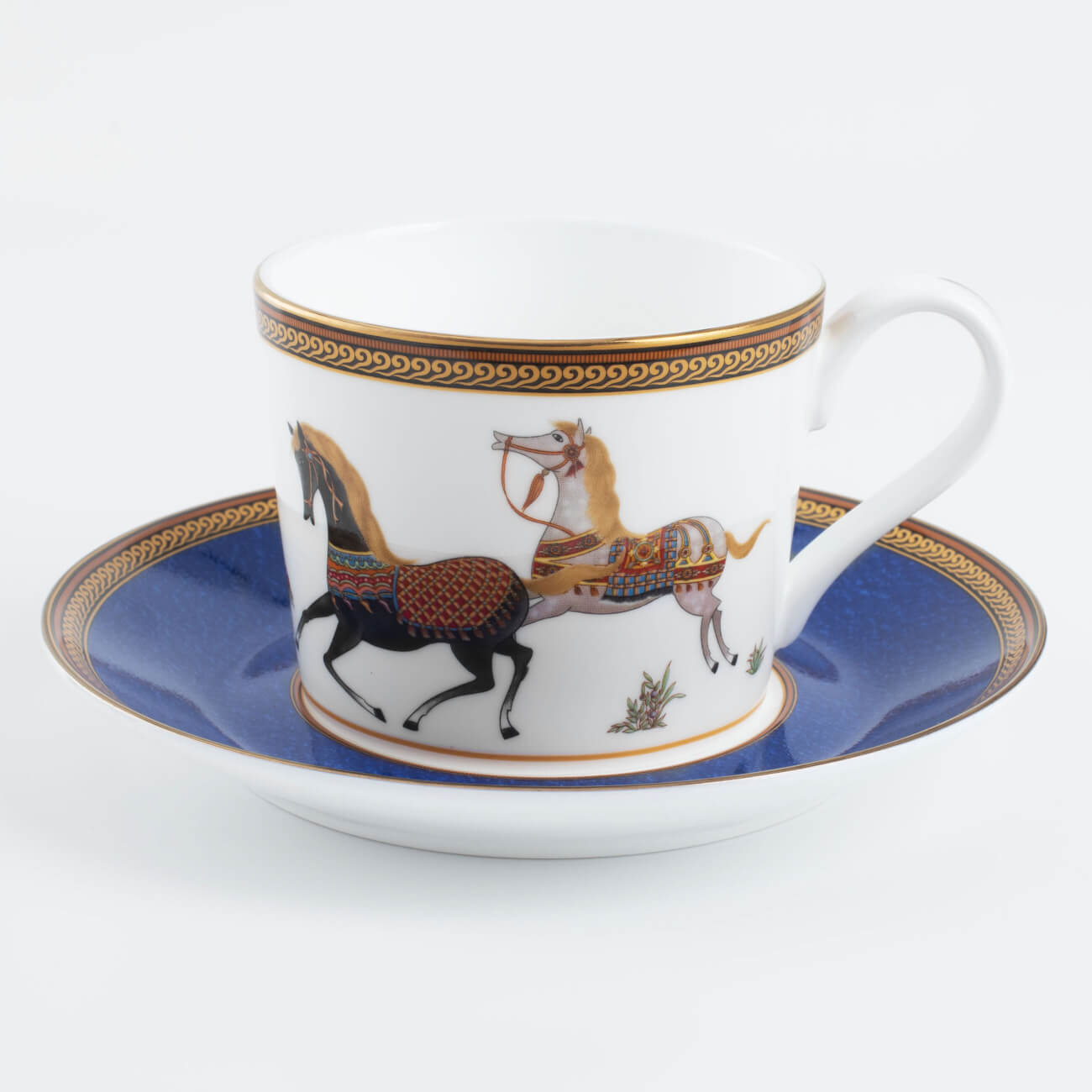 Tea pair, 1 Persian, 2 pr, 250 ml, porcelain F, blue, Horse racing, Blue wind изображение № 1