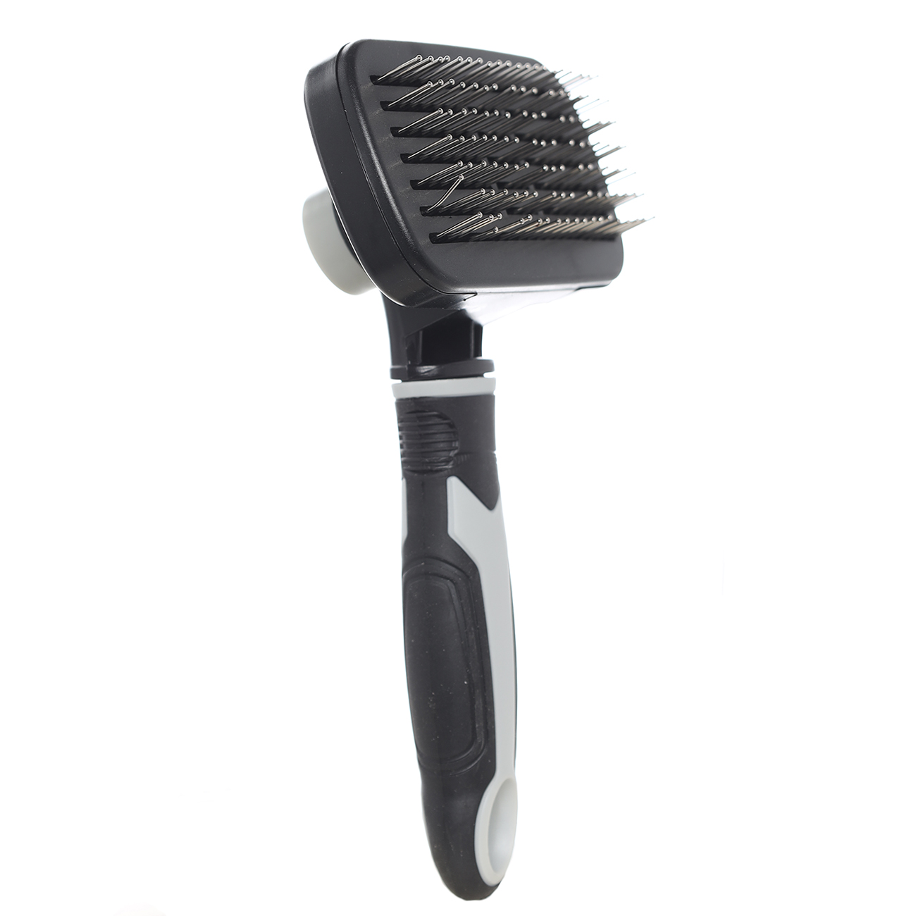 Pet hair comb, 18 cm, self-cleaning, plastic / steel, grey, Clean pet изображение № 2