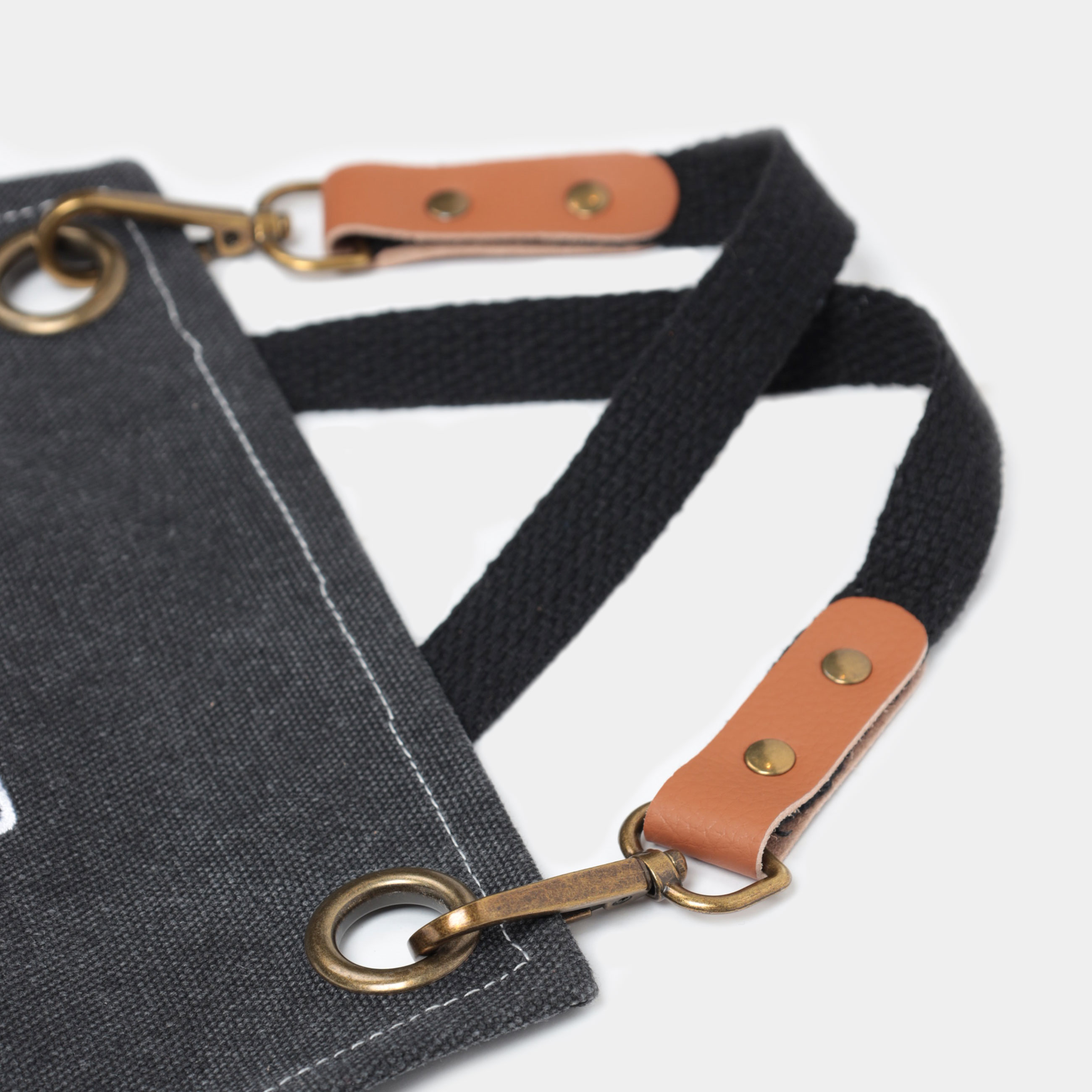 Apron, 58x78 cm, with pockets, tarpaulin/PU leather, black, BBQ изображение № 4
