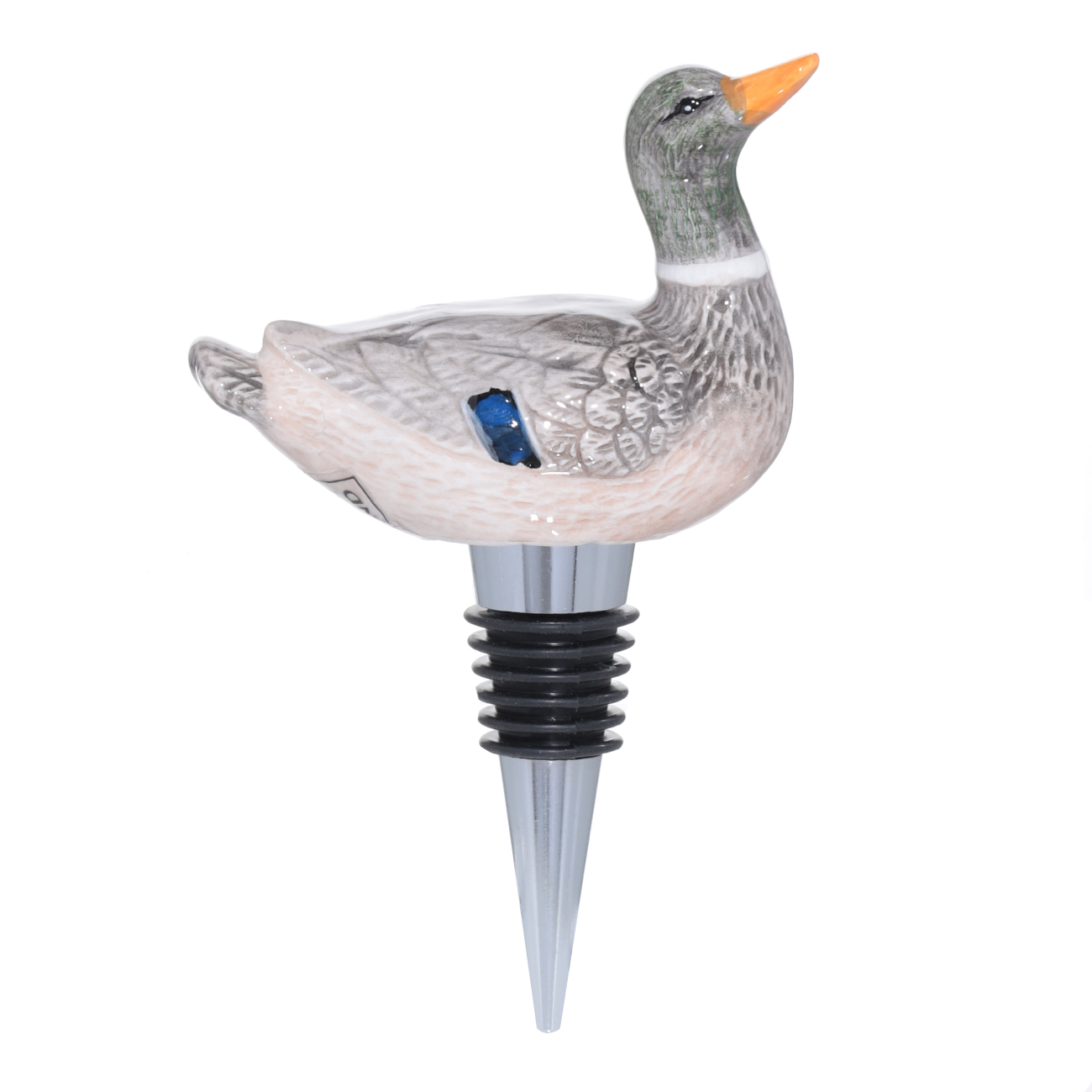 Wine bottle stopper, 12 cm, Metal / ceramic, Duck, Duck изображение № 2