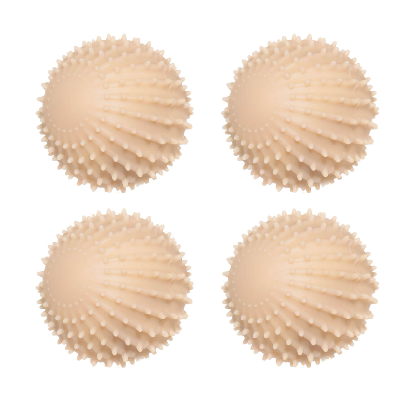 Washing ball, 6 cm, 4 pcs, PVC, beige, Circle, Washing ball изображение № 1