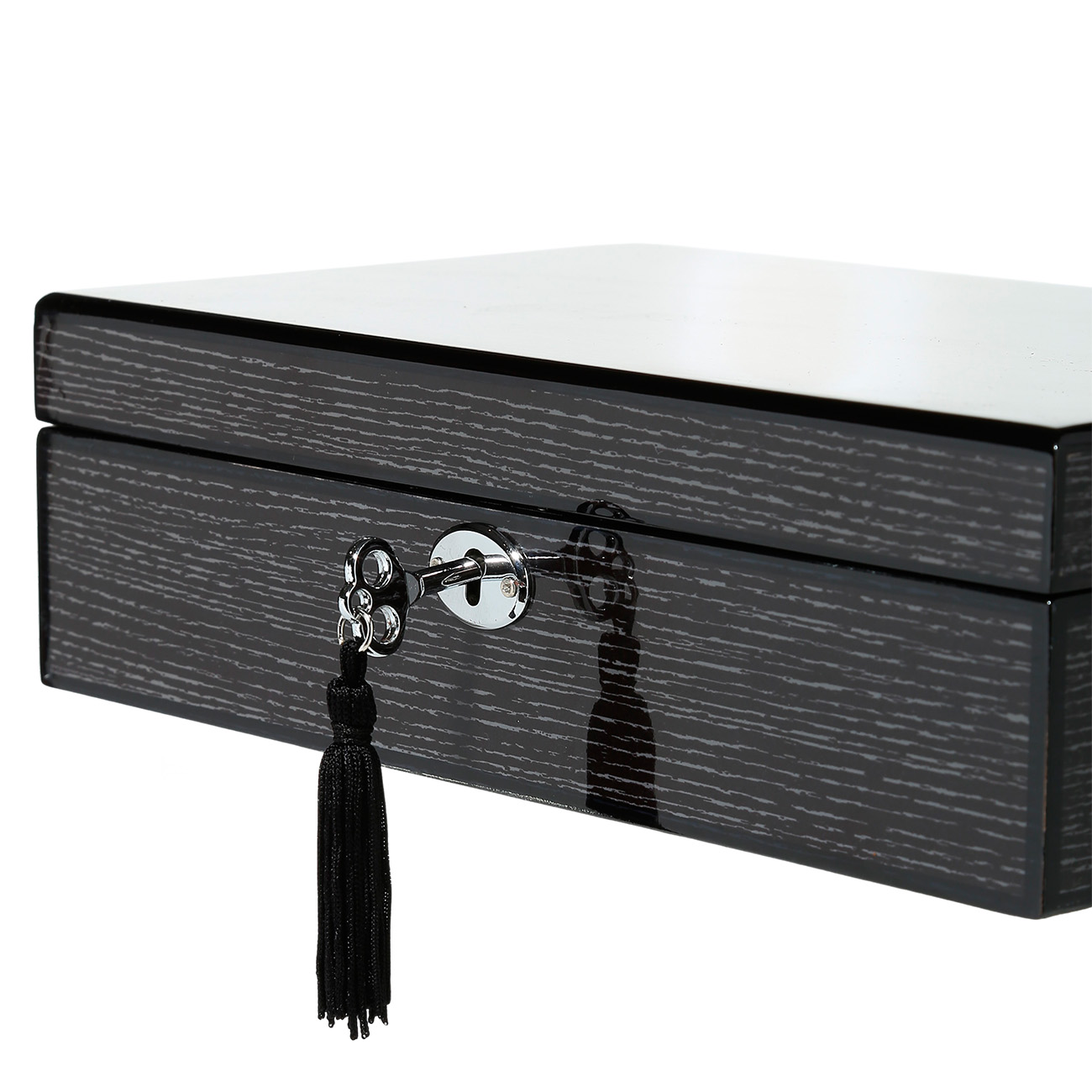 Jewelry box, 25x16 cm, with mirror, wood, black, Fortune изображение № 4