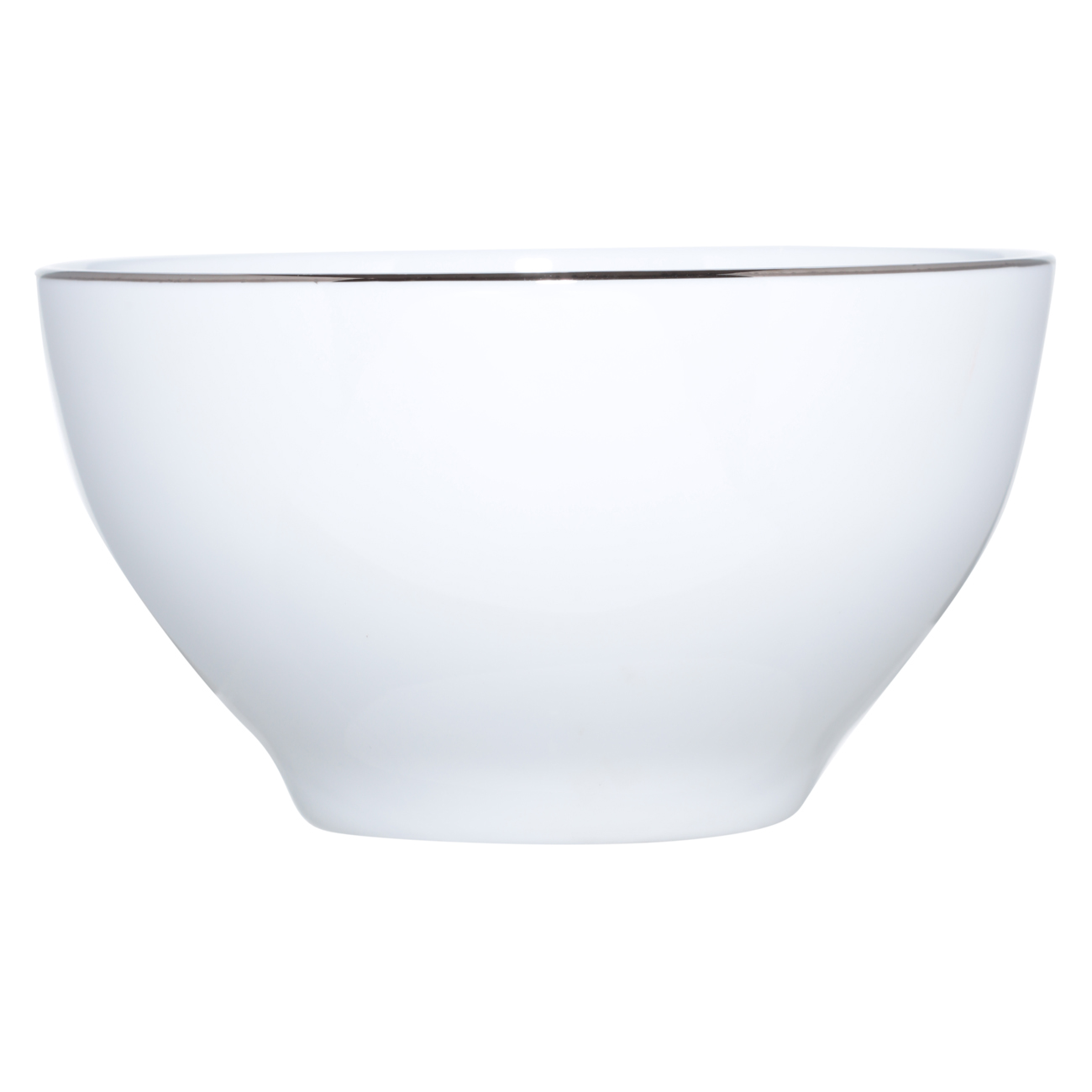 Bowl, 12x6 cm, 2 pieces, porcelain F, white, Ideal silver изображение № 2