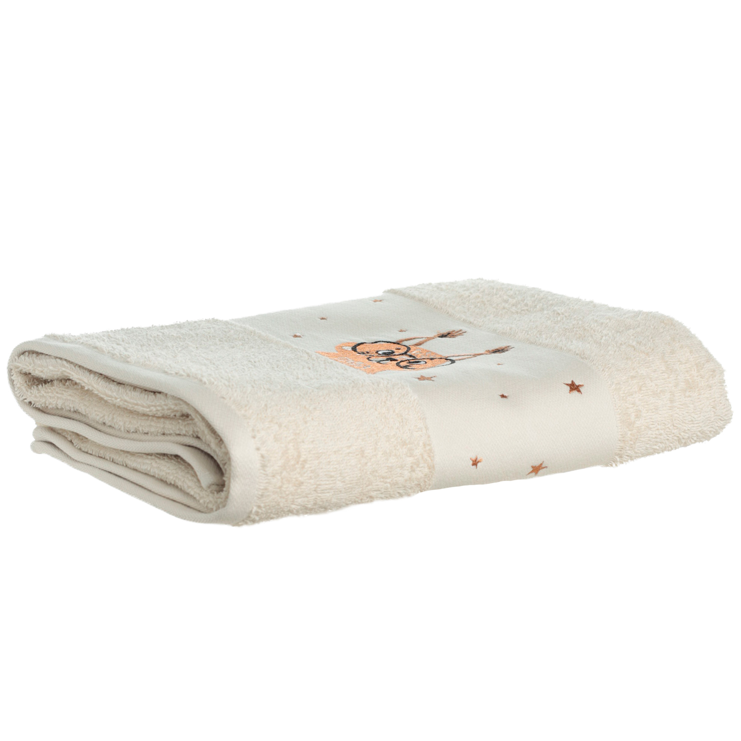 Children's towel, 70x120 cm, cotton, beige, Squirrel, Forest Animals изображение № 5