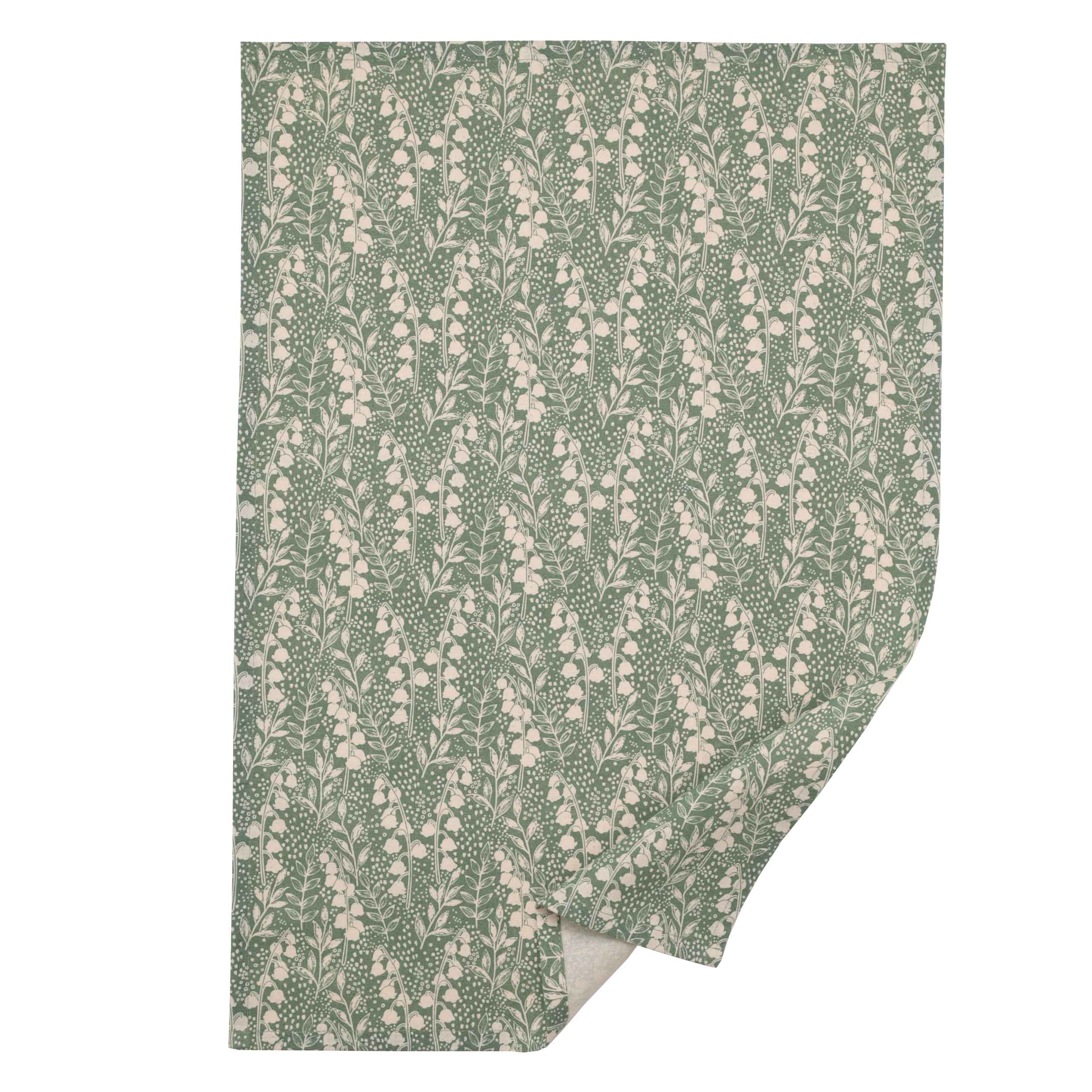 Kitchen towel, 40x60 cm, cotton, green, Lily of the valley, May-lily изображение № 3
