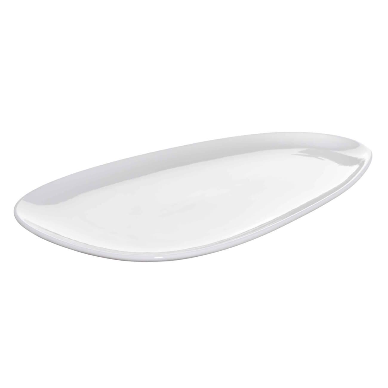 Dish, 33x18 cm, porcelain P, oval, white, Synergy изображение № 1