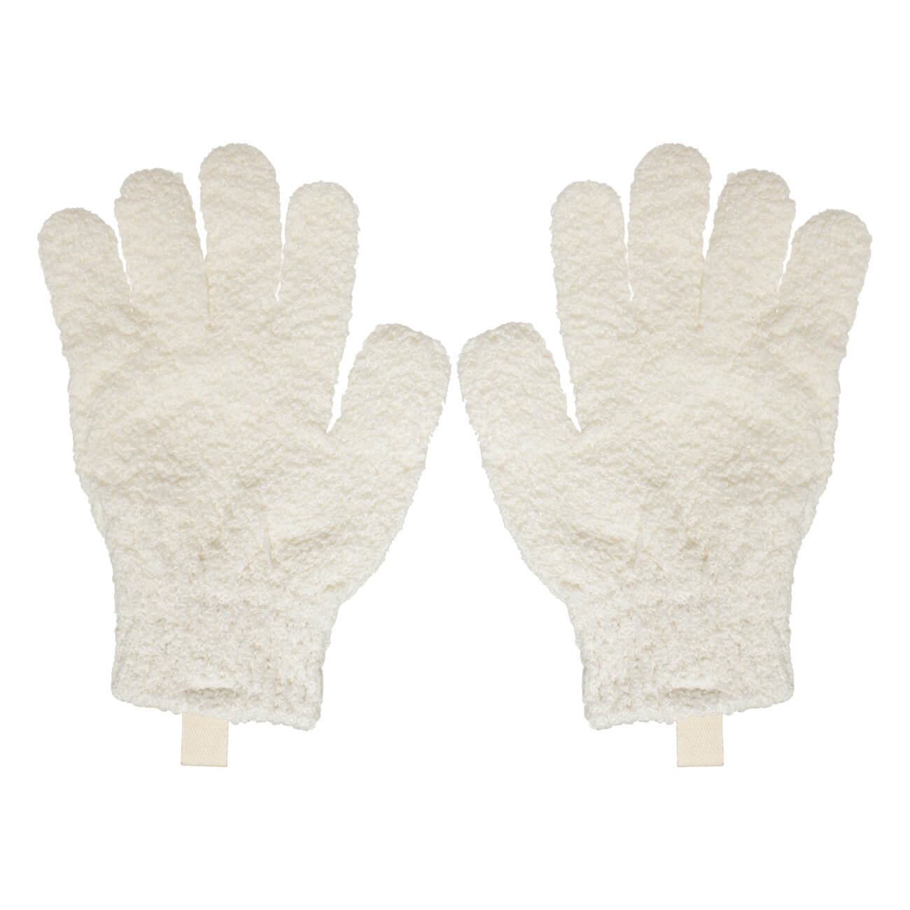 Body wash glove, 21 cm, 2 pcs, exfoliating, polyester, milk, Unique spa изображение № 1