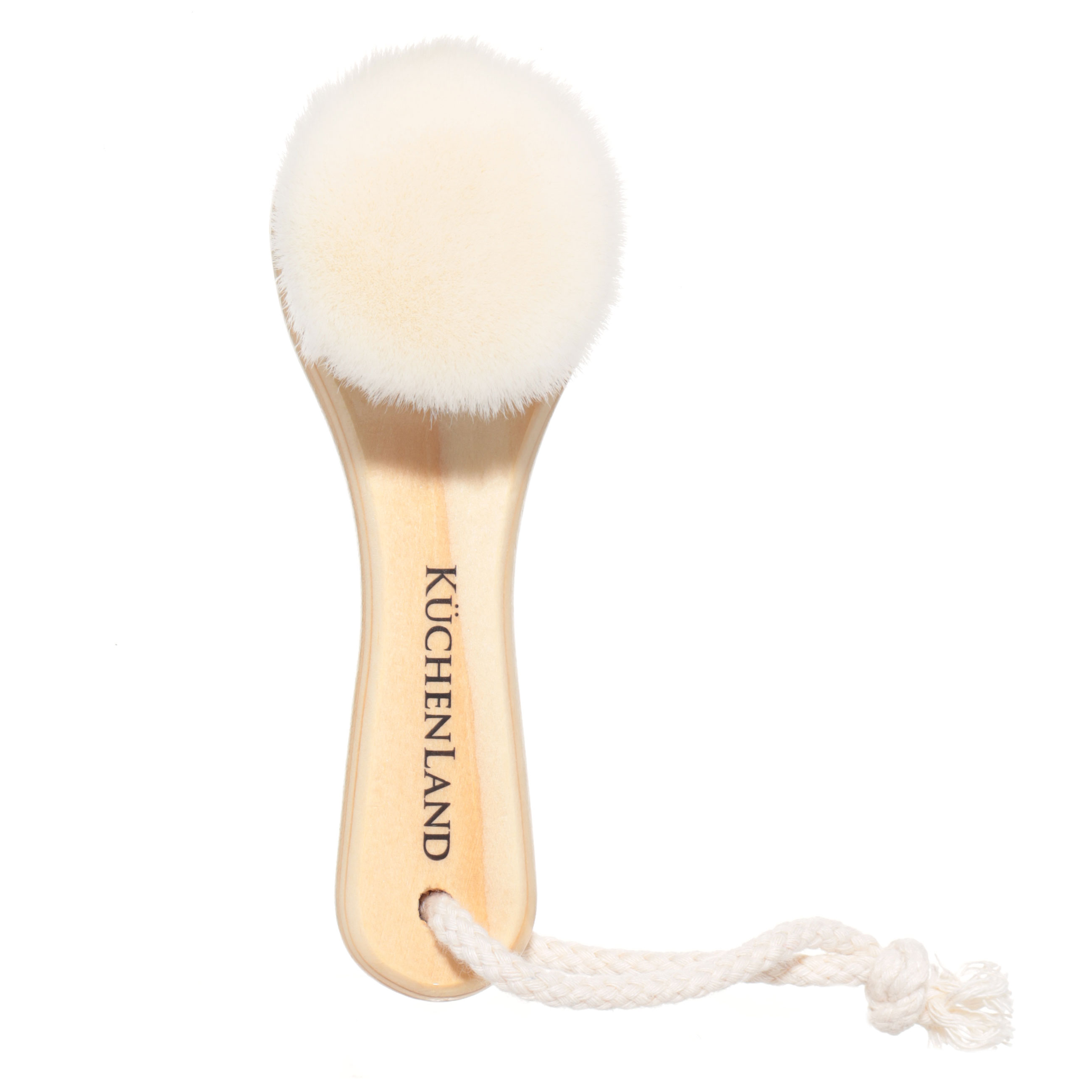 Facial cleansing brush, massage, 5x15 cm, artificial fiber / wood, white, Eco life изображение № 3