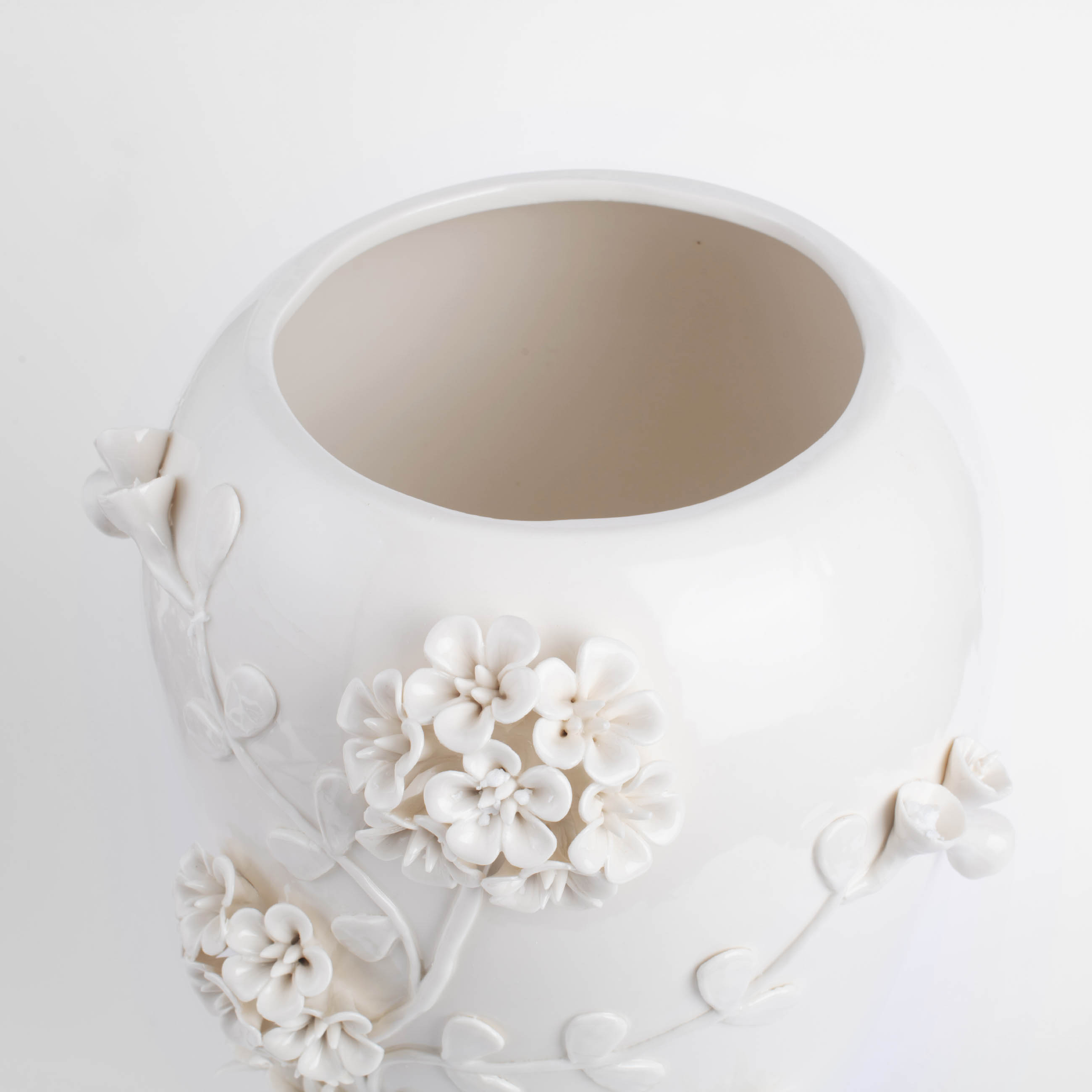Flower vase, 34 cm, milk, porcelain P, Flowers, Bloome изображение № 3