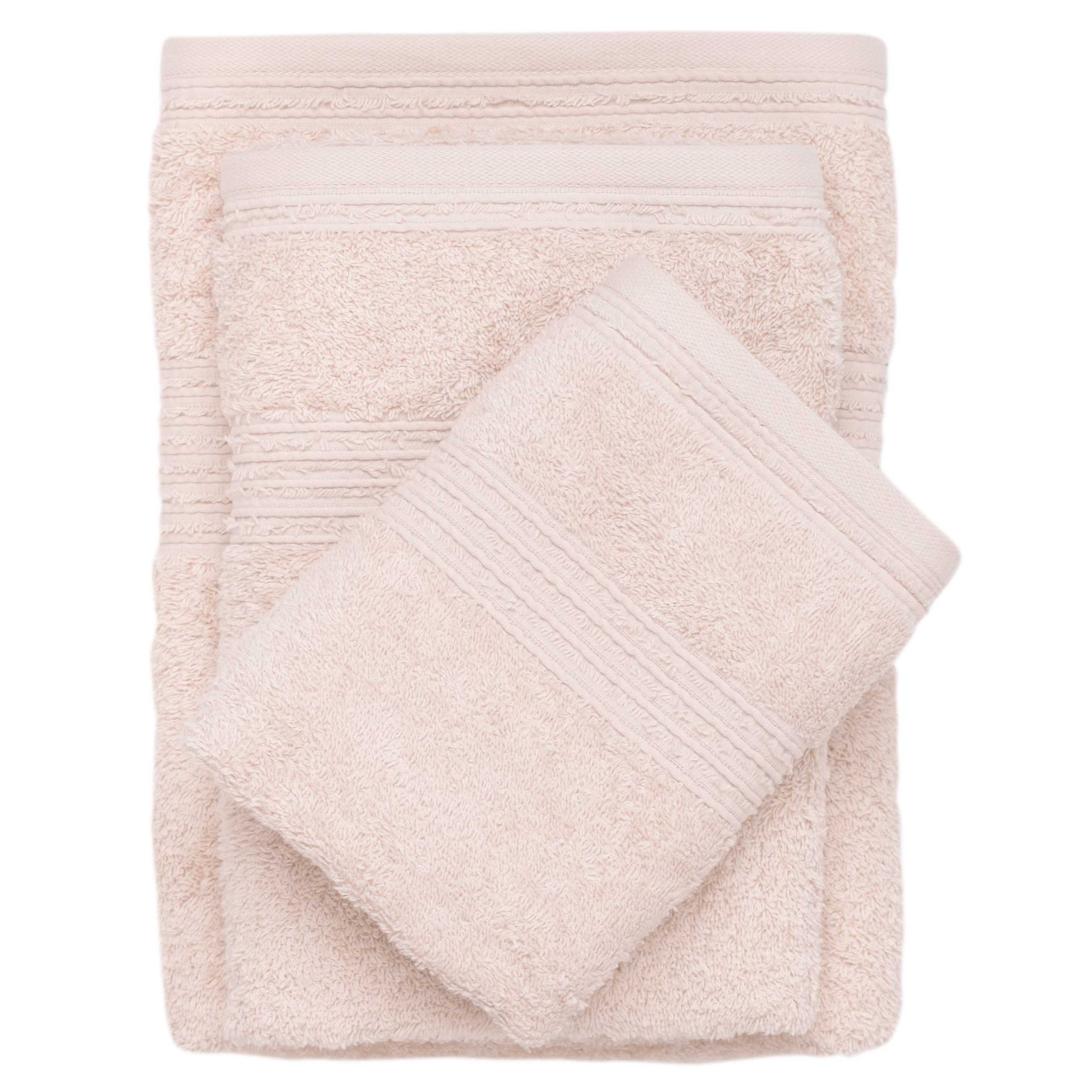 Towel set, 40x60 / 50x90 / 70x140 cm, 3 pcs, cotton, beige, Natural cotton изображение № 2