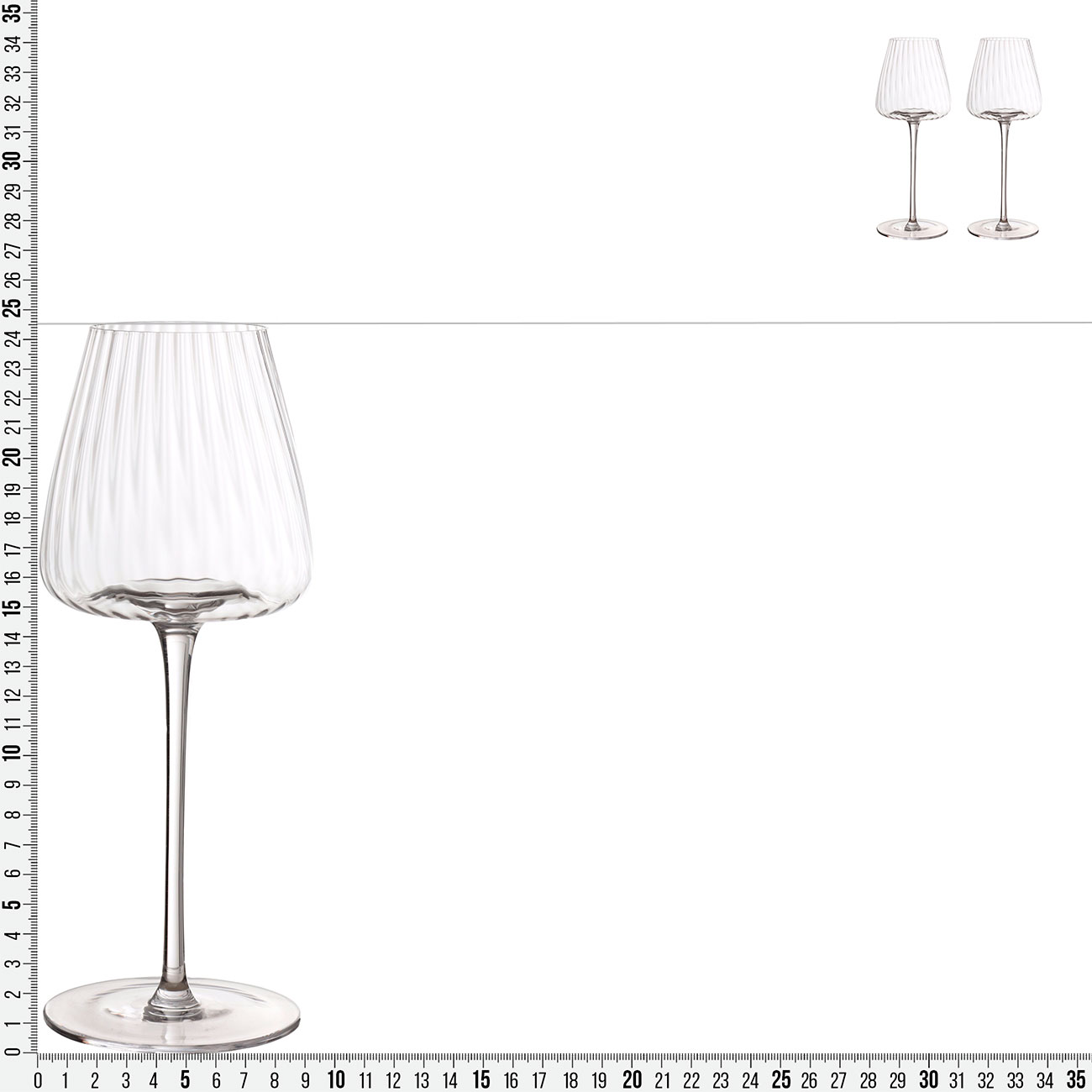 Red wine glass, 480 ml, 2 pcs, glass, Sorento R изображение № 3
