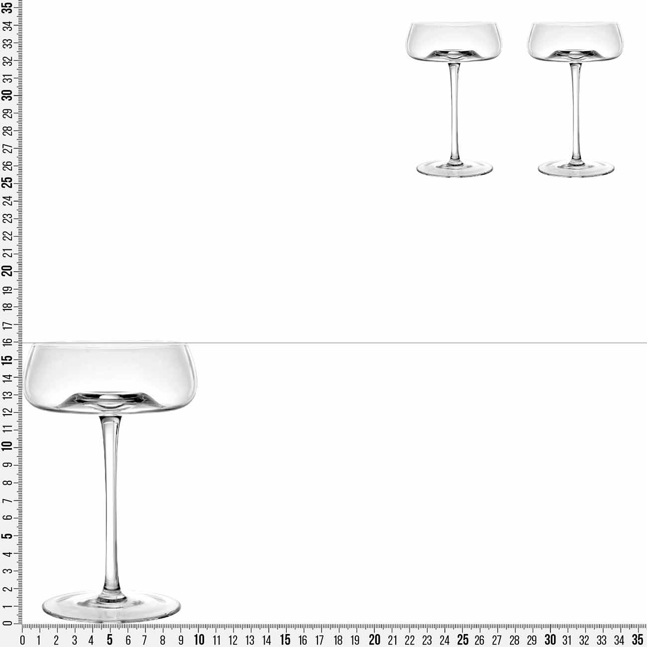 Champagne creamer glass, 270 ml, 2 pcs, glass, Sorento изображение № 8