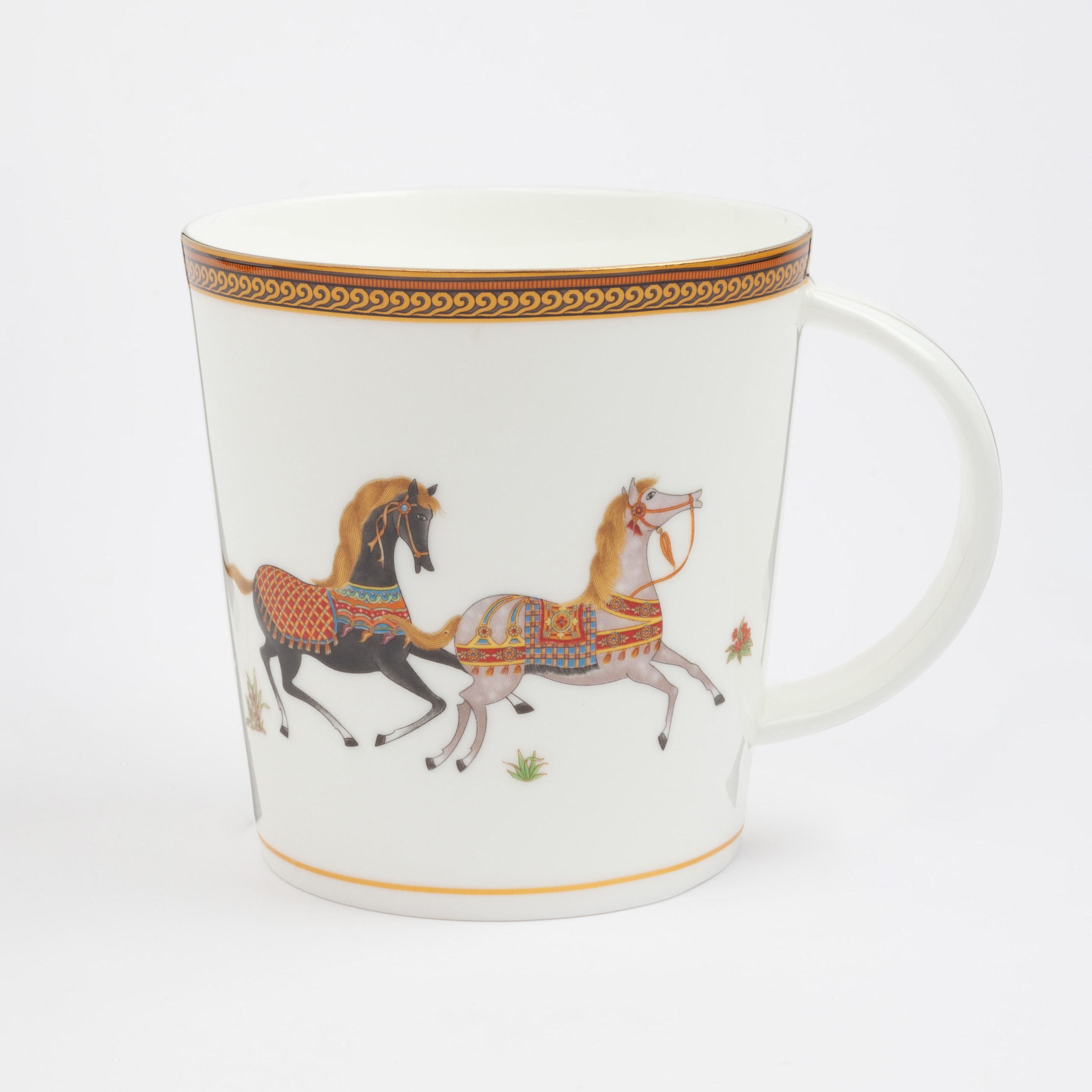 Mug, 450 ml, porcelain F, white, Horses, Blue wind изображение № 1
