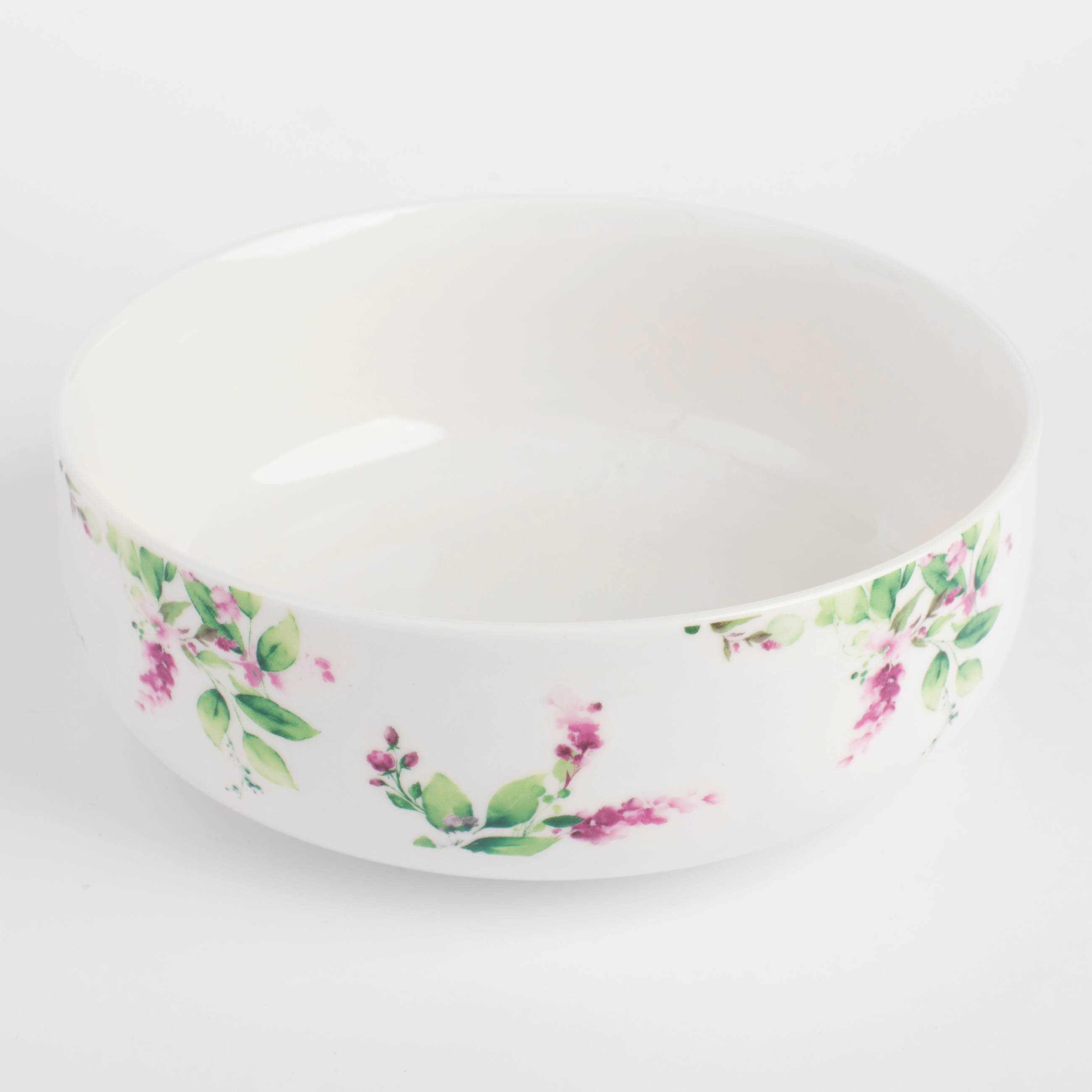 Salad bowl, 16x6 cm, 700 ml, porcelain N, white, Watercolor flowers, Senetti изображение № 3