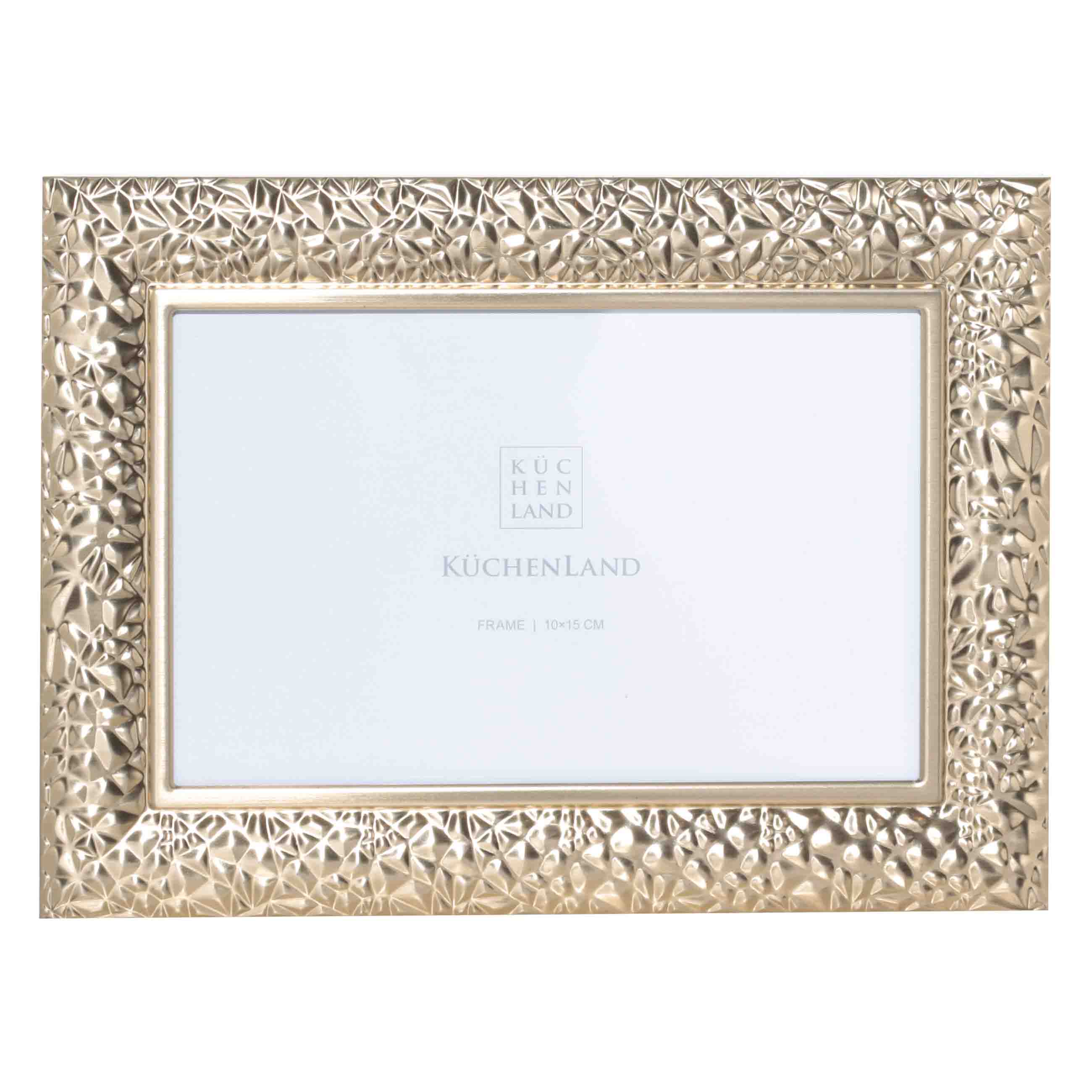 Photo frame, 18x13 cm, metal / glass, gold, Texture, Gallery изображение № 2