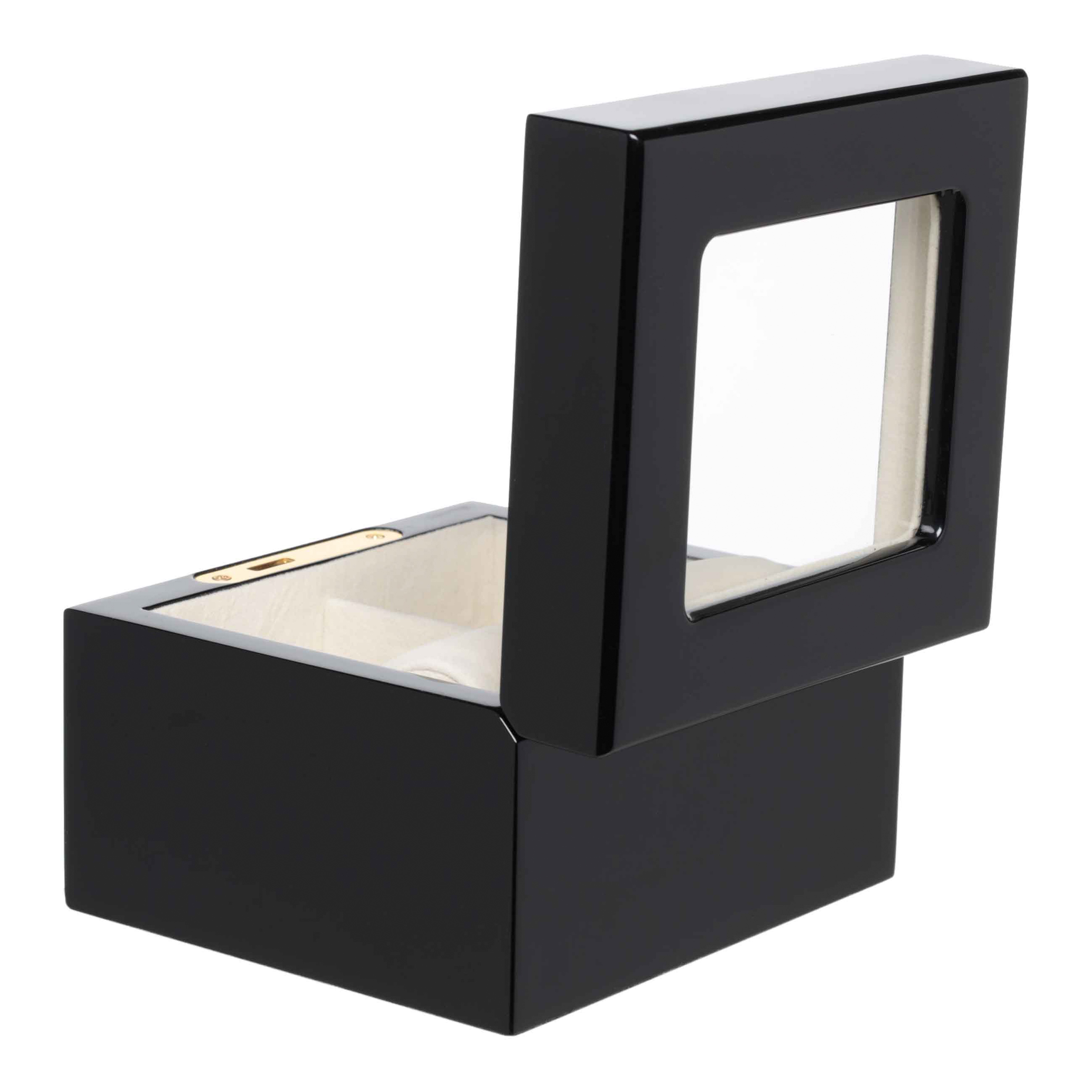 Watch box, 13x11 cm, with lock, black, MDF/glass, Collection изображение № 4