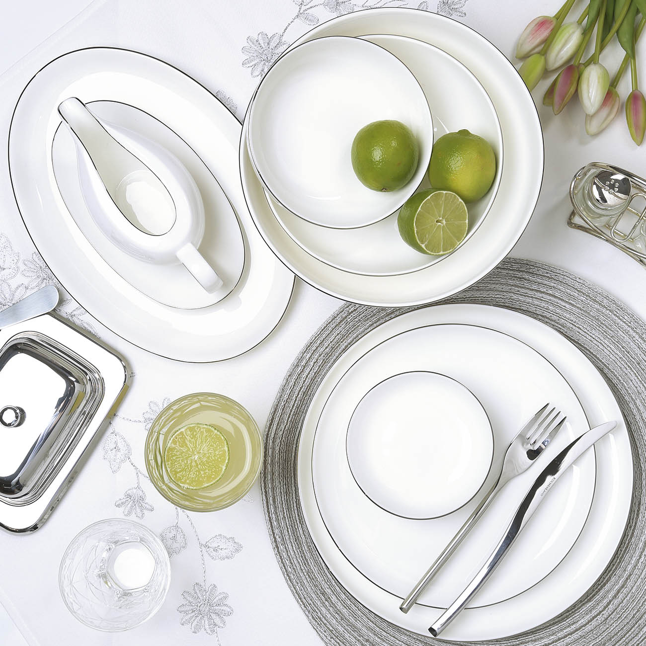 Dining set, 6 pers, 19 pr, porcelain F, Antarctica изображение № 3