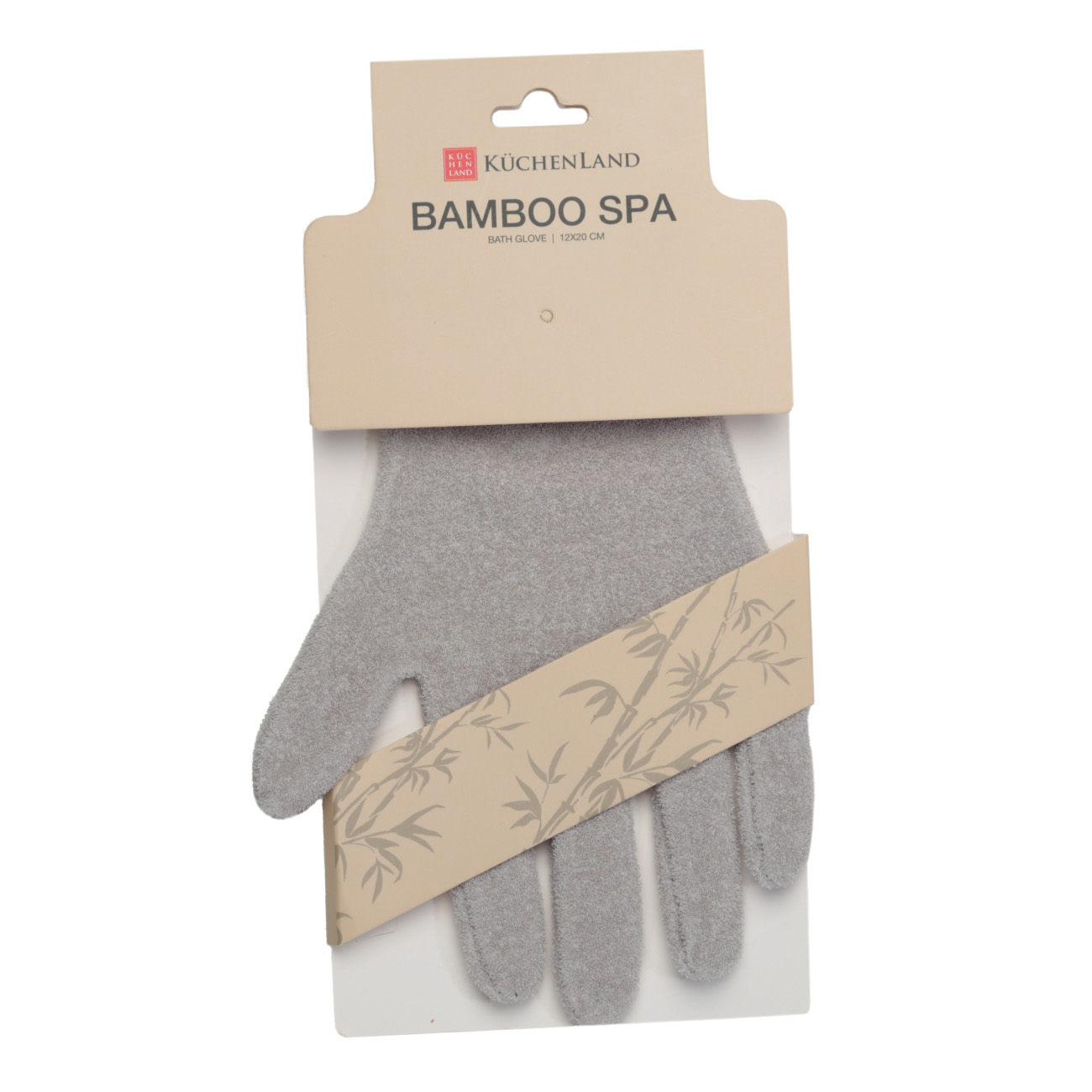 Body wash glove, 12x20 cm, bamboo, grey, Bamboo spa изображение № 2