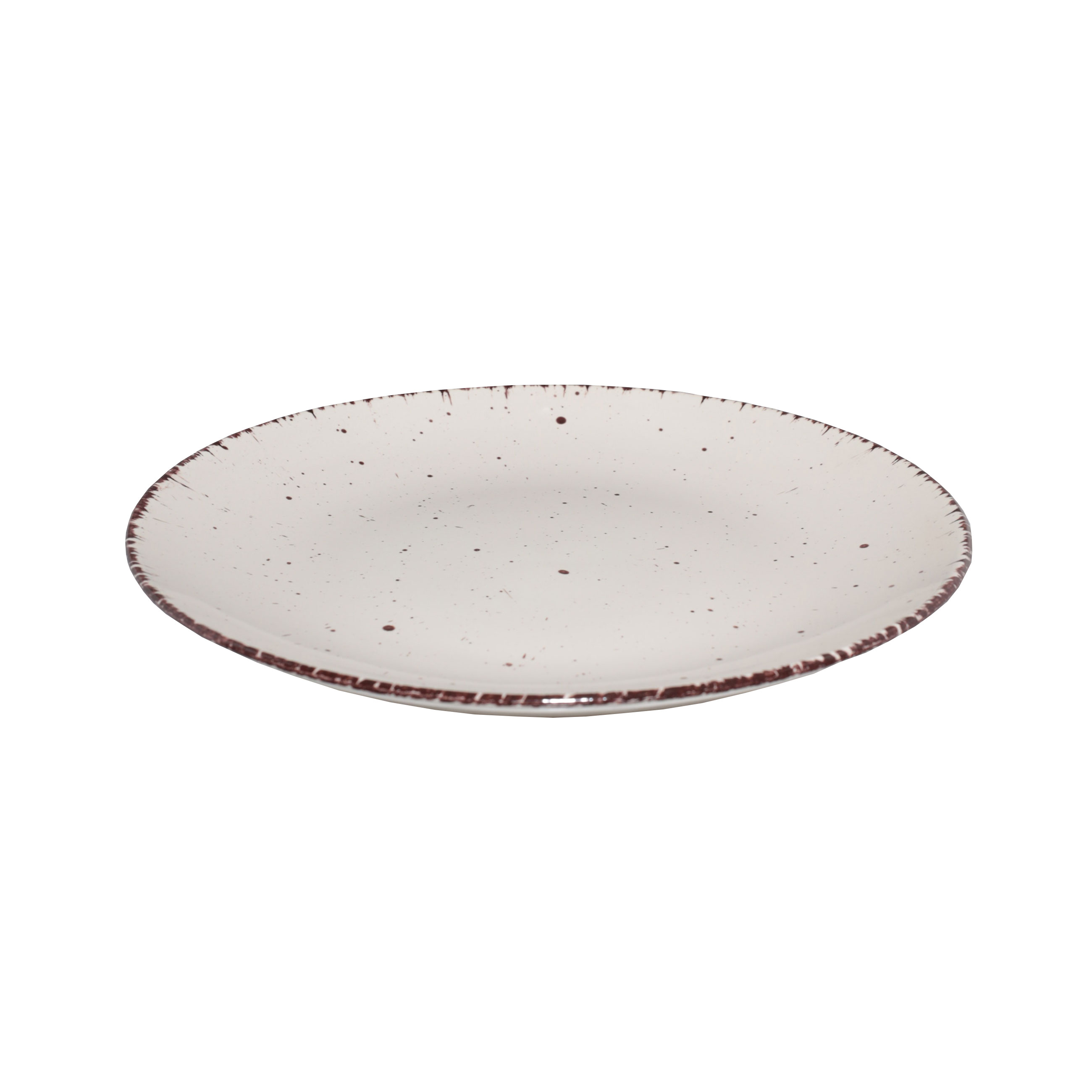 Snack plate, 21 cm, 2 pieces, ceramic, beige, speckled, Speckled изображение № 3