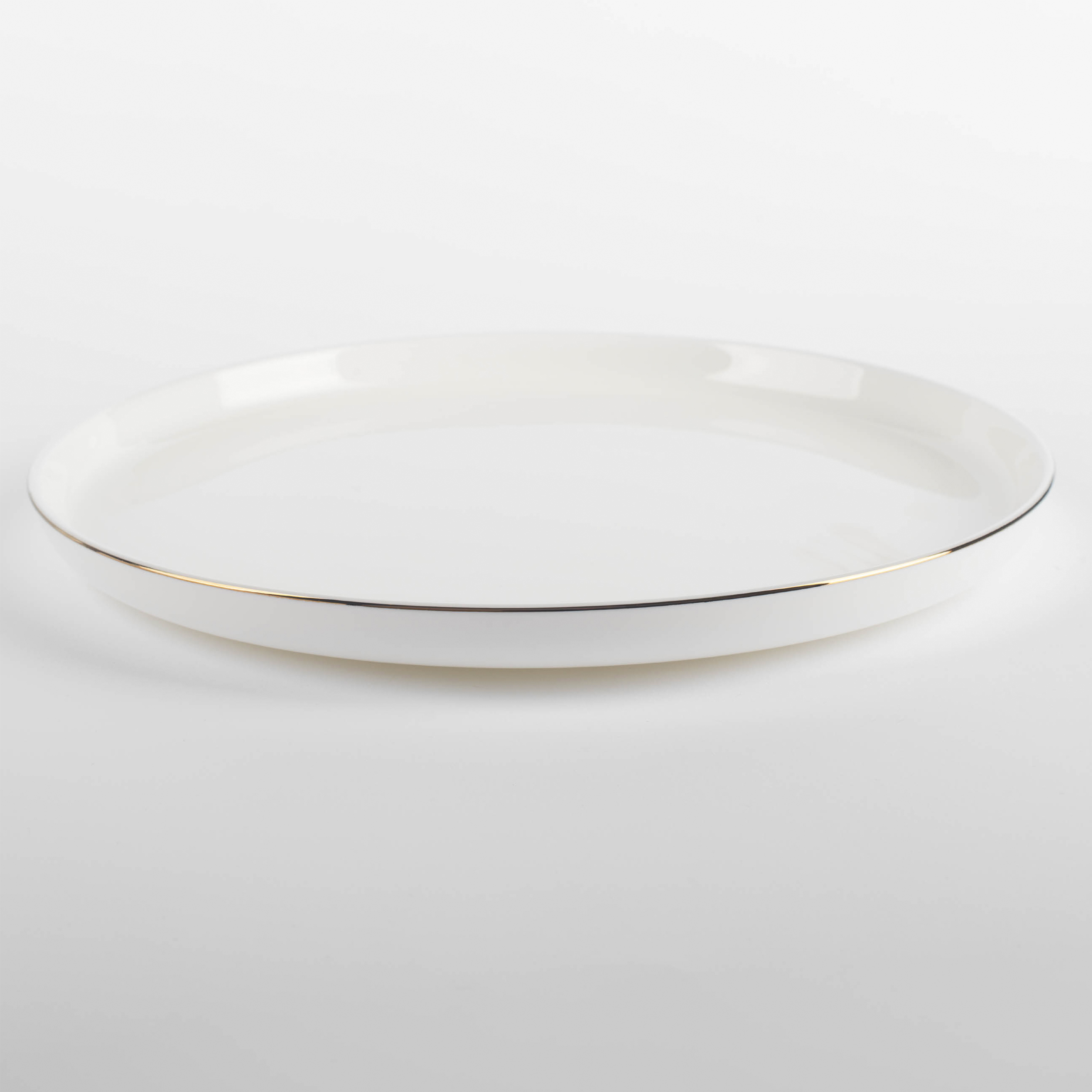 Dining plate, 26 cm, porcelain F, white, Ideal gold изображение № 3