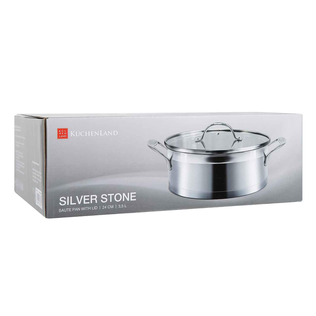 Saucepan, 24 cm, 3,5 l, with short handles and lid, Silver Stone изображение № 3