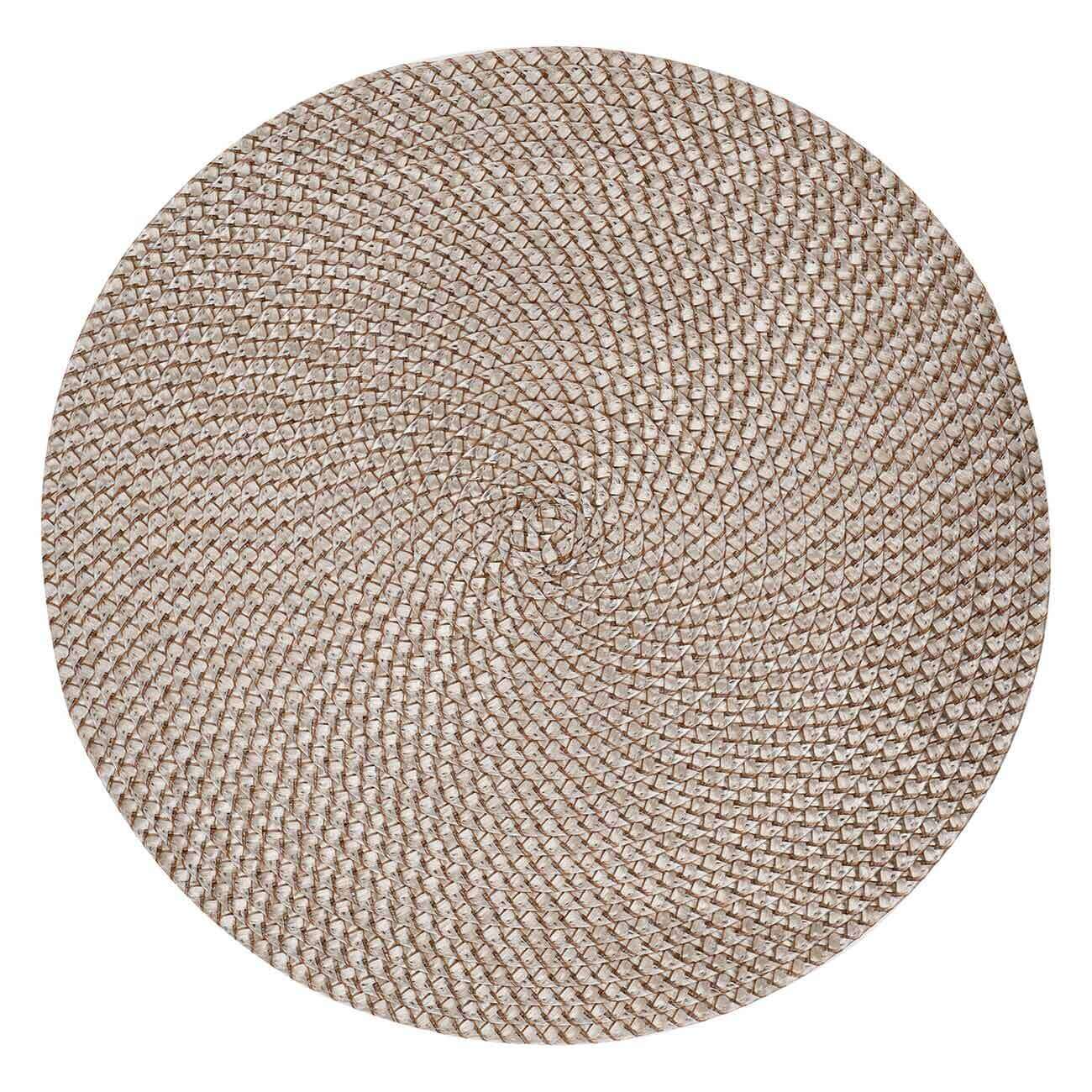 Napkin for appliances, 38 cm, polypropylene/PET, Round, Sand, Circle Braid изображение № 1