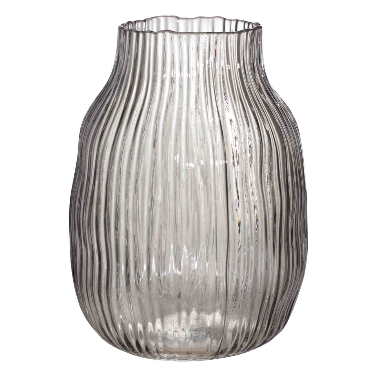 Flower vase, 24 cm, glass, sand, Stripes изображение № 1