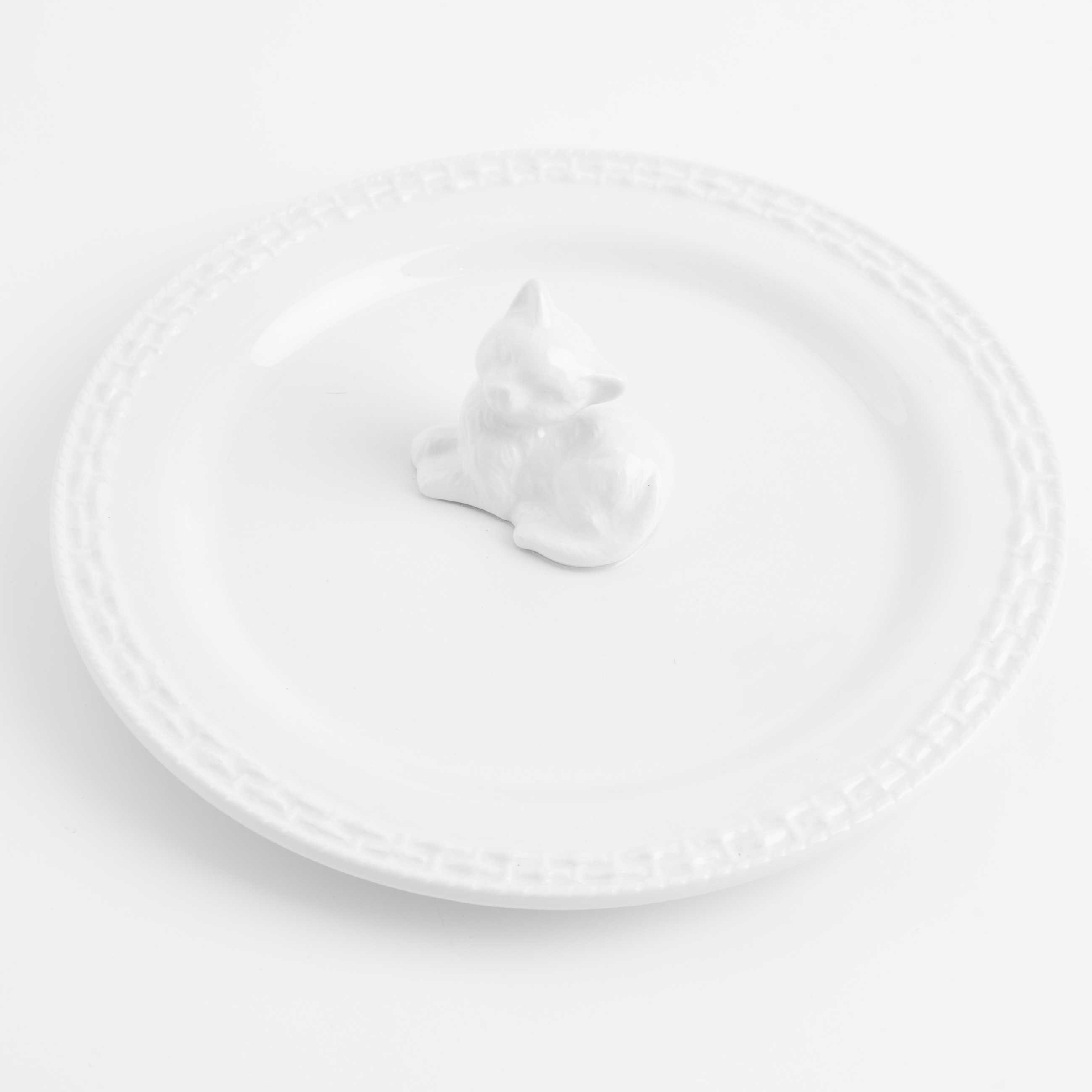 Dish, 20 cm, ceramic, white, Cat, Kitten изображение № 4