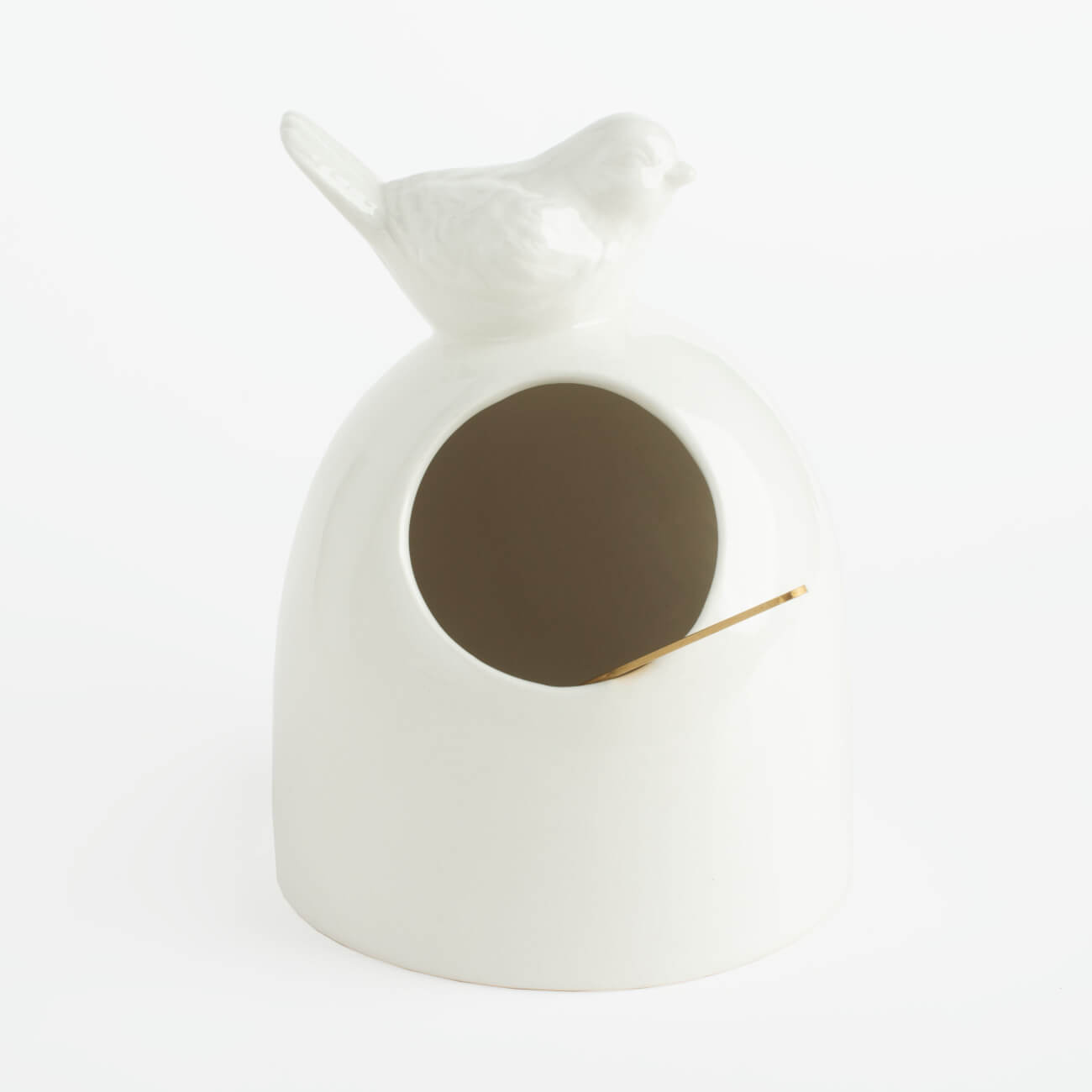 Sugar bowl, 11x15 cm, 350 ml, with spoon, ceramic / steel, dairy, Bird, Paradise garden изображение № 1